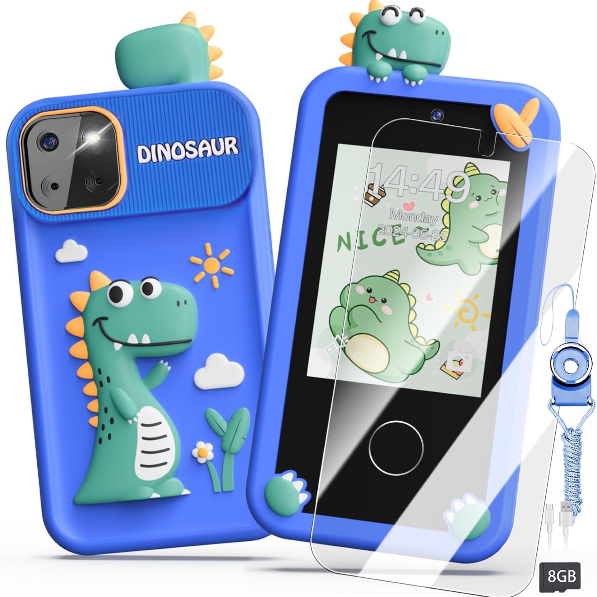 Kids Smart Phone Toys for Boys,Dinosaurs Gift Toys for Boys Ages 3-9 Christmas Birthday Gifts Mini Smart Phone Toys With 2.8″ Touchscreen 16 Learning Games Dual Camera Music Player, 8G SD Card Kids Smart Phone Toys for Boys,Dinosaurs Gift Toys for Boys Ages 3-9 Christmas Birthday Gifts Mini Smart Phone Toys With 2.8″ Touchscreen 16 Learning Games Dual Camera Music Player, 8G SD Card