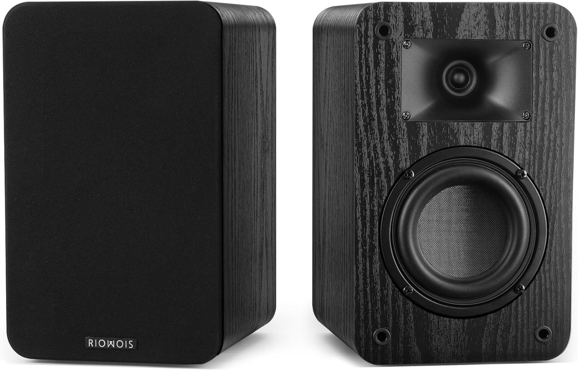 Passive Bookshelf Speakers for Record Player, Stereo Speakers with 4 Inch Woofer and Silk Dome Horn Tweeter for Turntable, Surround Sound System,PC and TV, Wall Mountable. Passive Bookshelf Speakers for Record Player, Stereo Speakers with 4 Inch Woofer and Silk Dome Horn Tweeter for Turntable, Surround Sound System,PC and TV, Wall Mountable.