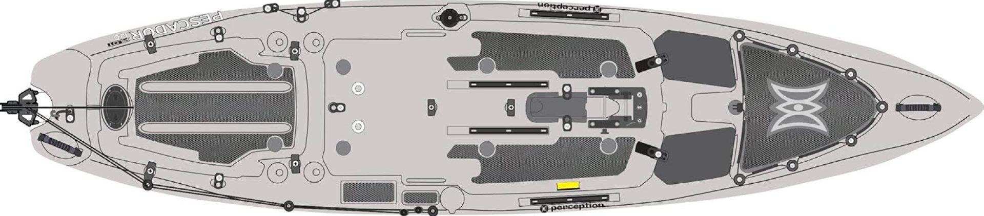 Perception Kayaks Silent Traction Kit for Pescador Pilot Kayak,Black Perception Kayaks Silent Traction Kit for Pescador Pilot Kayak,Black