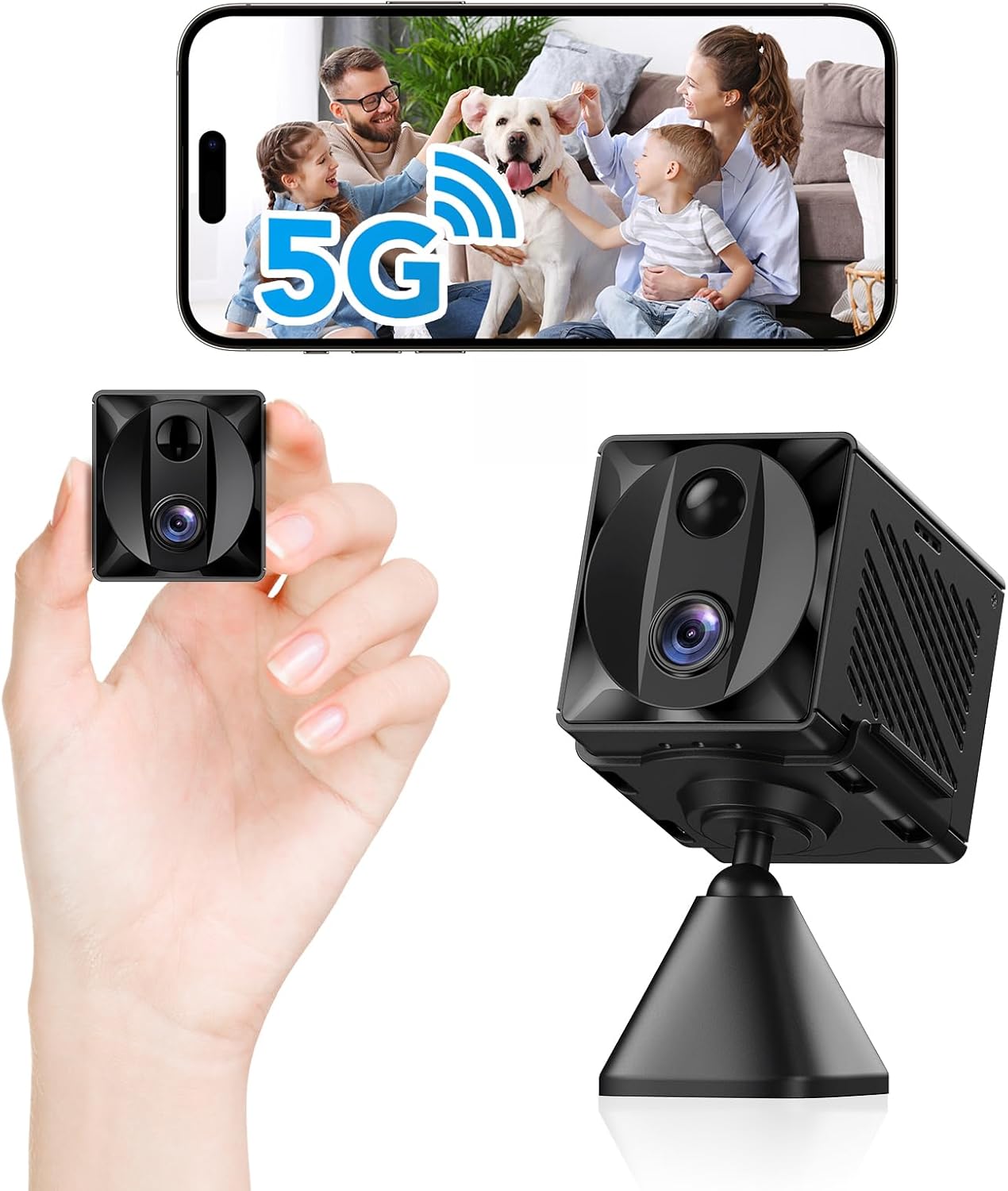 5G WiFi Hidden Spy Camera – 4K HD Indoor Security Cam, AI Motion Detection, 100-Day Battery, Night Vision, Wireless Mini Camera for Home/Baby/Pet (Camera) 5G WiFi Hidden Spy Camera – 4K HD Indoor Security Cam, AI Motion Detection, 100-Day Battery, Night Vision, Wireless Mini Camera for Home/Baby/Pet (Camera)