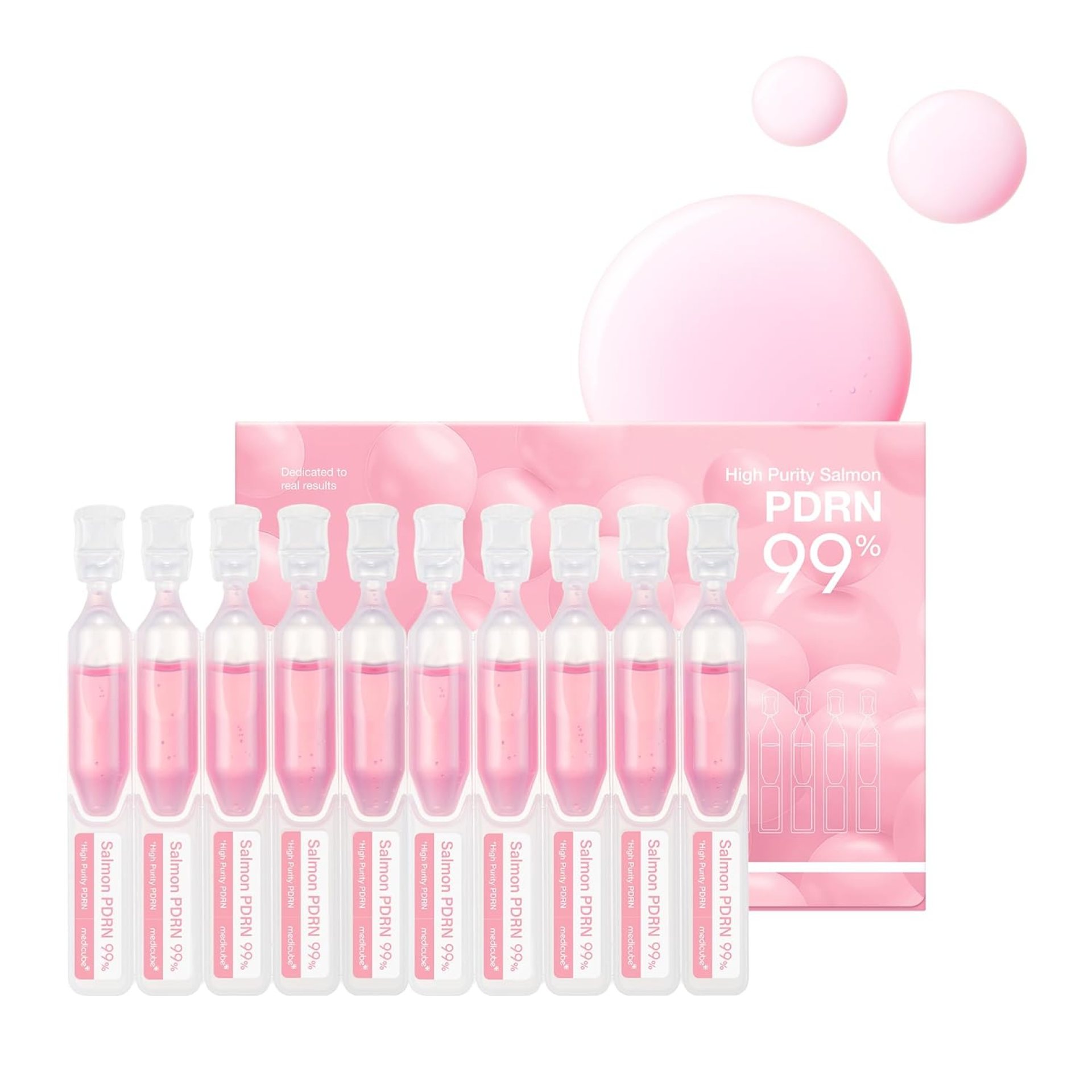 medicube Salmon DNA PDRN Pink One Day Serum | 99% Salmon DNA PDRN Intensive Ampoule, Collagen, Glutathione, Hyaluronic Acid – Improves skin radiance | Korean skincare 0.05 fl.oz x 10e medicube Salmon DNA PDRN Pink One Day Serum | 99% Salmon DNA PDRN Intensive Ampoule, Collagen, Glutathione, Hyaluronic Acid – Improves skin radiance | Korean skincare 0.05 fl.oz x 10e