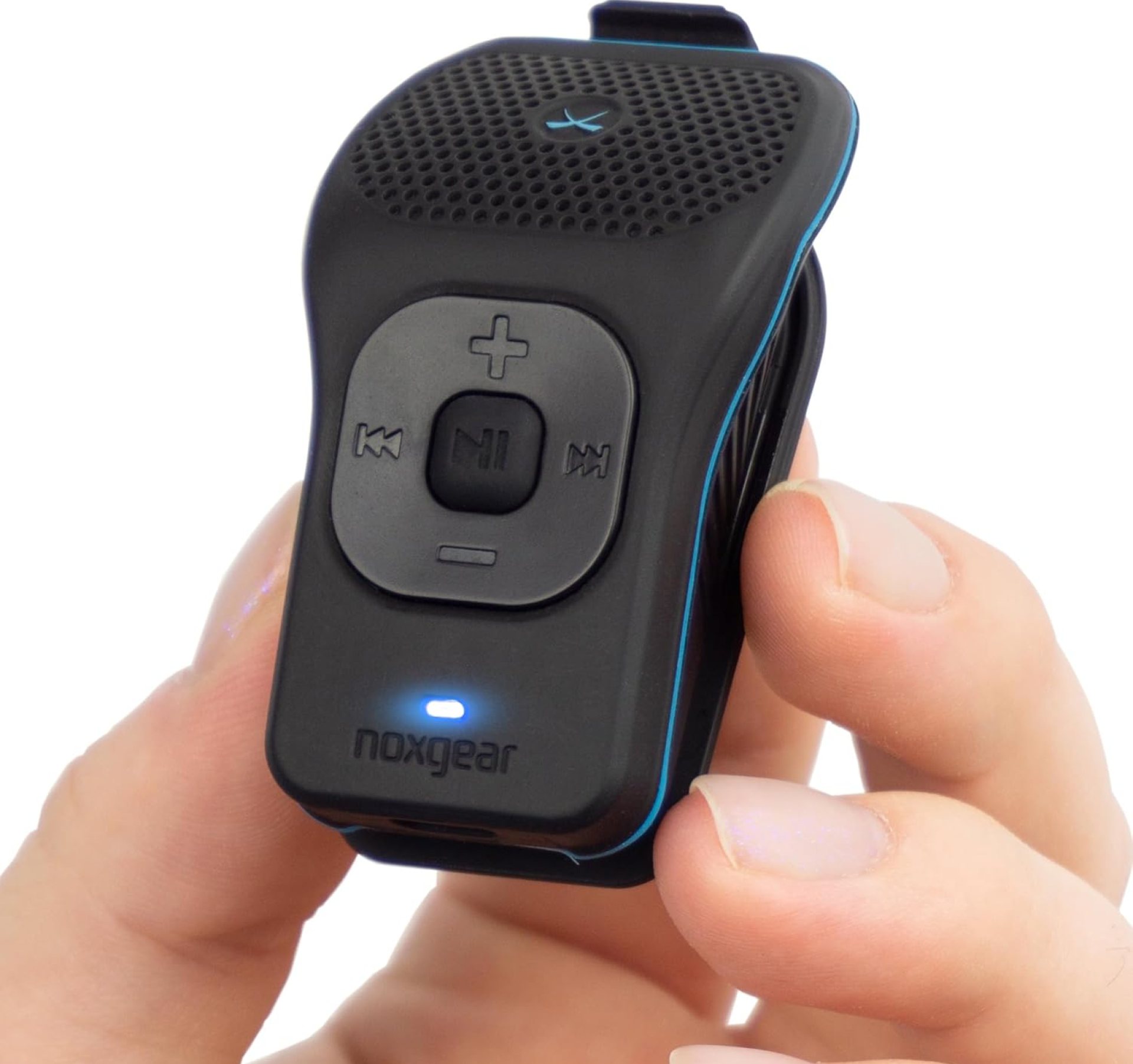 noxgear 39g Wearable Waterproof Bluetooth Speaker – Magnetic Clip-On Wireless Portable Speakers – Up to 15 Hours Battery Life – Clip Speaker with Microphone – Large Tactile Control Buttons noxgear 39g Wearable Waterproof Bluetooth Speaker – Magnetic Clip-On Wireless Portable Speakers – Up to 15 Hours Battery Life – Clip Speaker with Microphone – Large Tactile Control Buttons