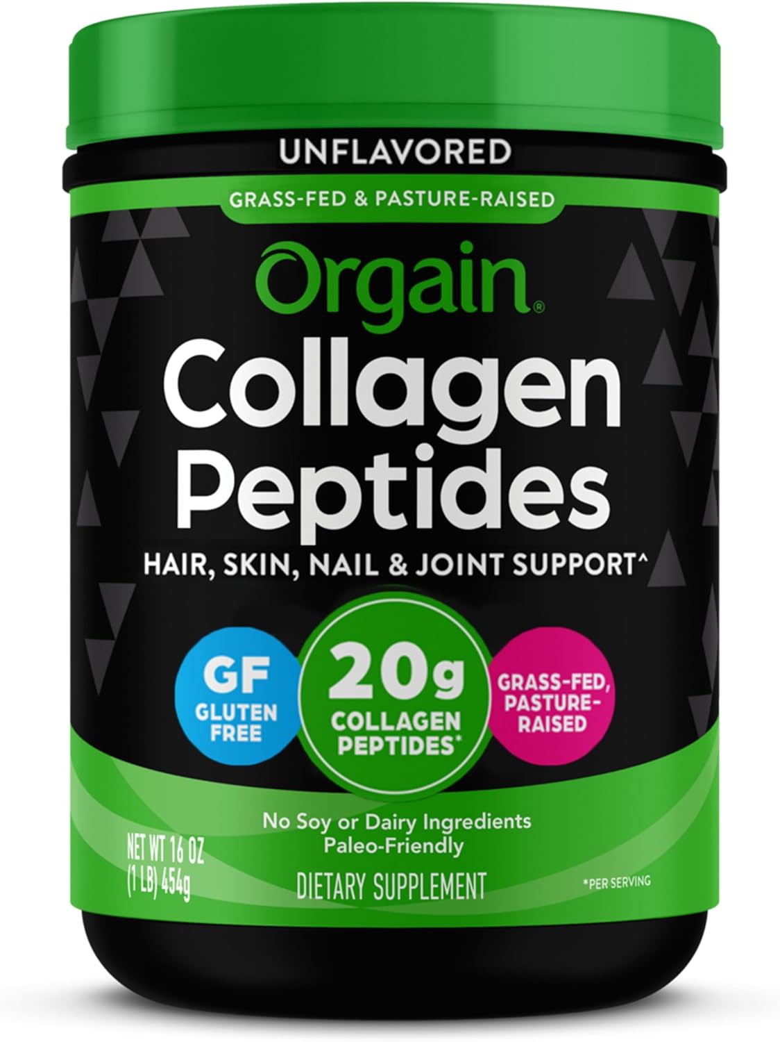 Orgain Hydrolyzed Collagen Peptides Powder For Women & Men, 20g Grass Fed Collagen, Unflavored – Hair, Skin, Nail, & Joint Support Supplement, Paleo & Keto, Non-GMO, Type I and III, 1lb Orgain Hydrolyzed Collagen Peptides Powder For Women & Men, 20g Grass Fed Collagen, Unflavored – Hair, Skin, Nail, & Joint Support Supplement, Paleo & Keto, Non-GMO, Type I and III, 1lb