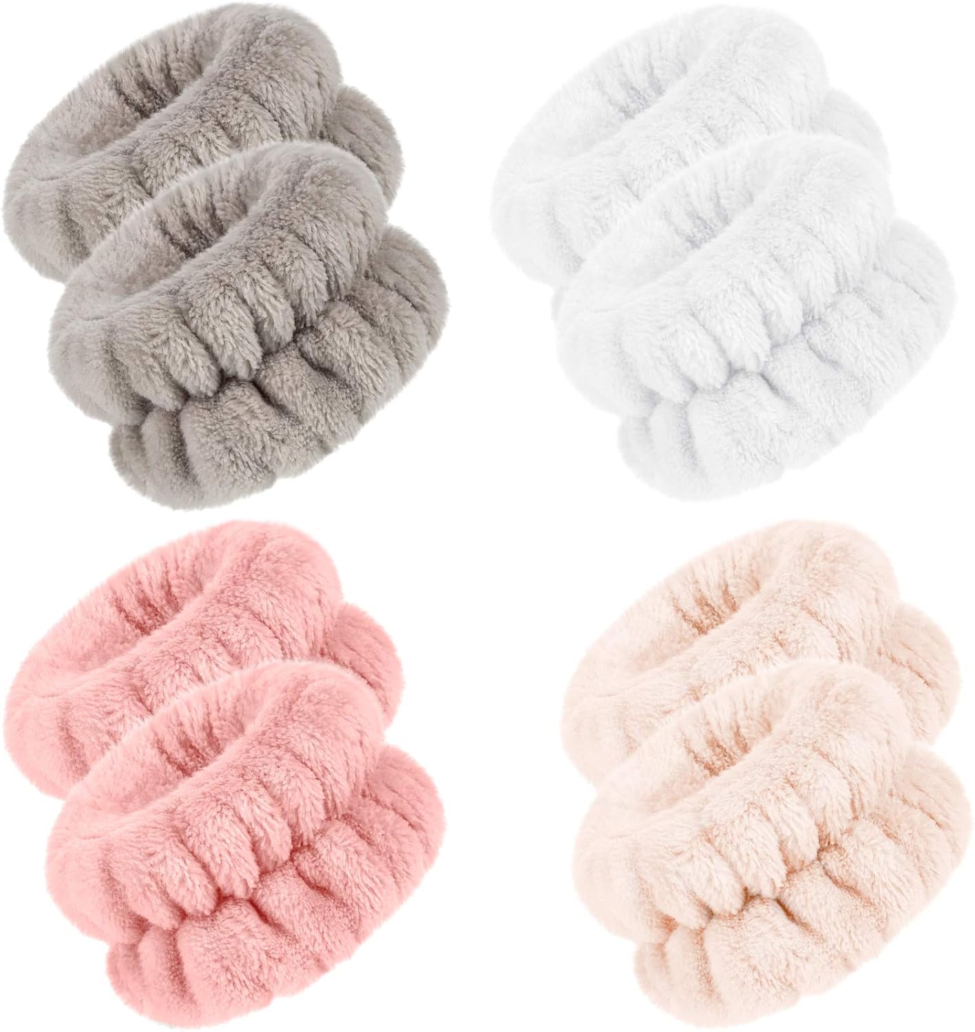 Chuangdi 4 Pairs Wrist Bands for Washing Face Wrist Spa Microfiber Wash Towel Band Scrunchies Absorbent Wristbands Sweatband for Women Prevent Liquid from Spilling Chuangdi 4 Pairs Wrist Bands for Washing Face Wrist Spa Microfiber Wash Towel Band Scrunchies Absorbent Wristbands Sweatband for Women Prevent Liquid from Spilling