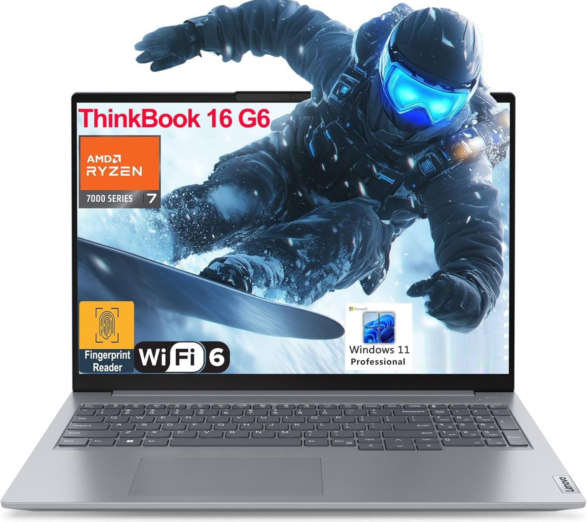 Lenovo ThinkBook 16 G6 16″ FHD+ Laptop Computer, AMD 8-Core Ryzen 7 7730U (Beat i7-1360P), 64GB DDR4 RAM, 1TB PCIe SSD, WiFi 6, Bluetooth 5.3, Type-C 3.2, Fingerprint Reader, Windows 11 Pro, AZ-XUT Lenovo ThinkBook 16 G6 16″ FHD+ Laptop Computer, AMD 8-Core Ryzen 7 7730U (Beat i7-1360P), 64GB DDR4 RAM, 1TB PCIe SSD, WiFi 6, Bluetooth 5.3, Type-C 3.2, Fingerprint Reader, Windows 11 Pro, AZ-XUT