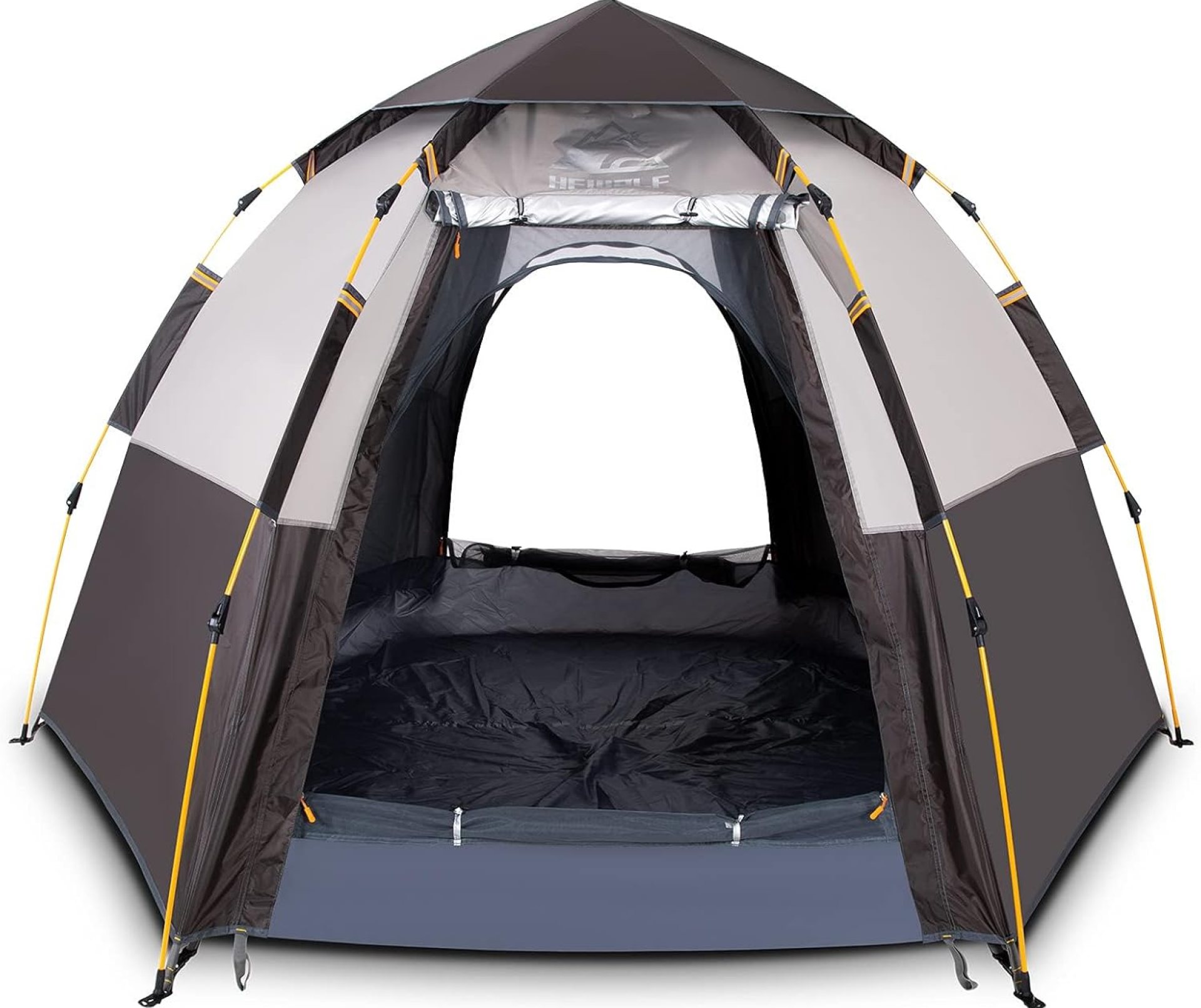 Hewolf 2/3/4 Person Camping Tent – Instant Pop Up Waterproof 2 Doors Tent with Easy Setup | 3-Season Hexagonal Dome Design for Family, Hiking & Traveling Hewolf 2/3/4 Person Camping Tent – Instant Pop Up Waterproof 2 Doors Tent with Easy Setup | 3-Season Hexagonal Dome Design for Family, Hiking & Traveling