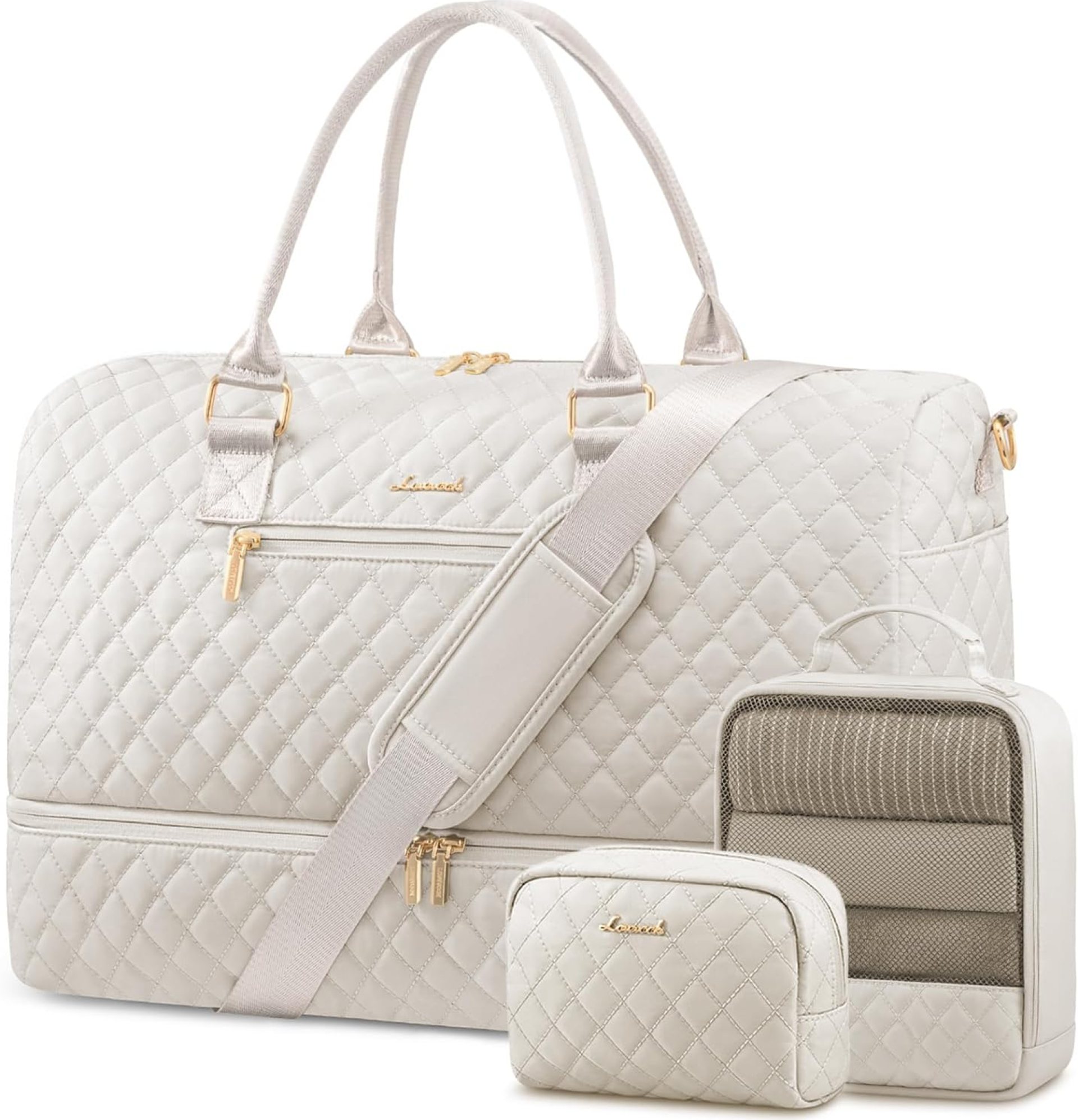 LOVEVOOK Travel Duffle Bag for Women, Weekender Overnight Bag with Shoe Compartment, Carry on Bag with Toiletry Bag, Gym Duffel Bag with Wet Pocket, Hospital Bags for Labor and Delivery 3 Pcs Set LOVEVOOK Travel Duffle Bag for Women, Weekender Overnight Bag with Shoe Compartment, Carry on Bag with Toiletry Bag, Gym Duffel Bag with Wet Pocket, Hospital Bags for Labor and Delivery 3 Pcs Set