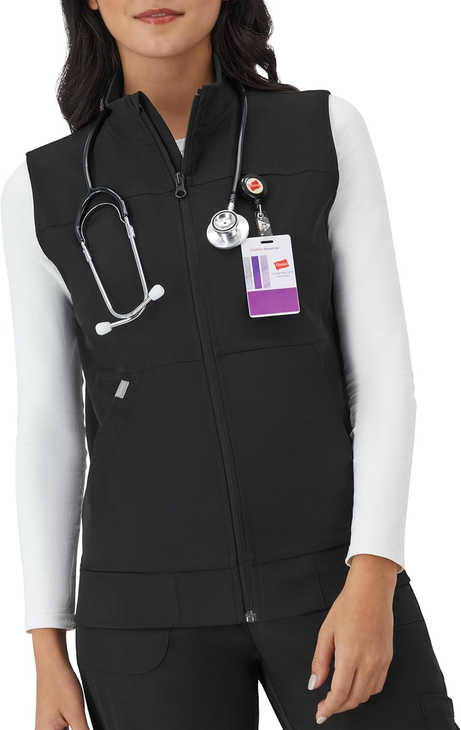 Hanes Women’s Comfort Fit Scrubs Healthcare Vest, Moisture-Wicking Stretch Scrubs Vest for Women Hanes Women’s Comfort Fit Scrubs Healthcare Vest, Moisture-Wicking Stretch Scrubs Vest for Women