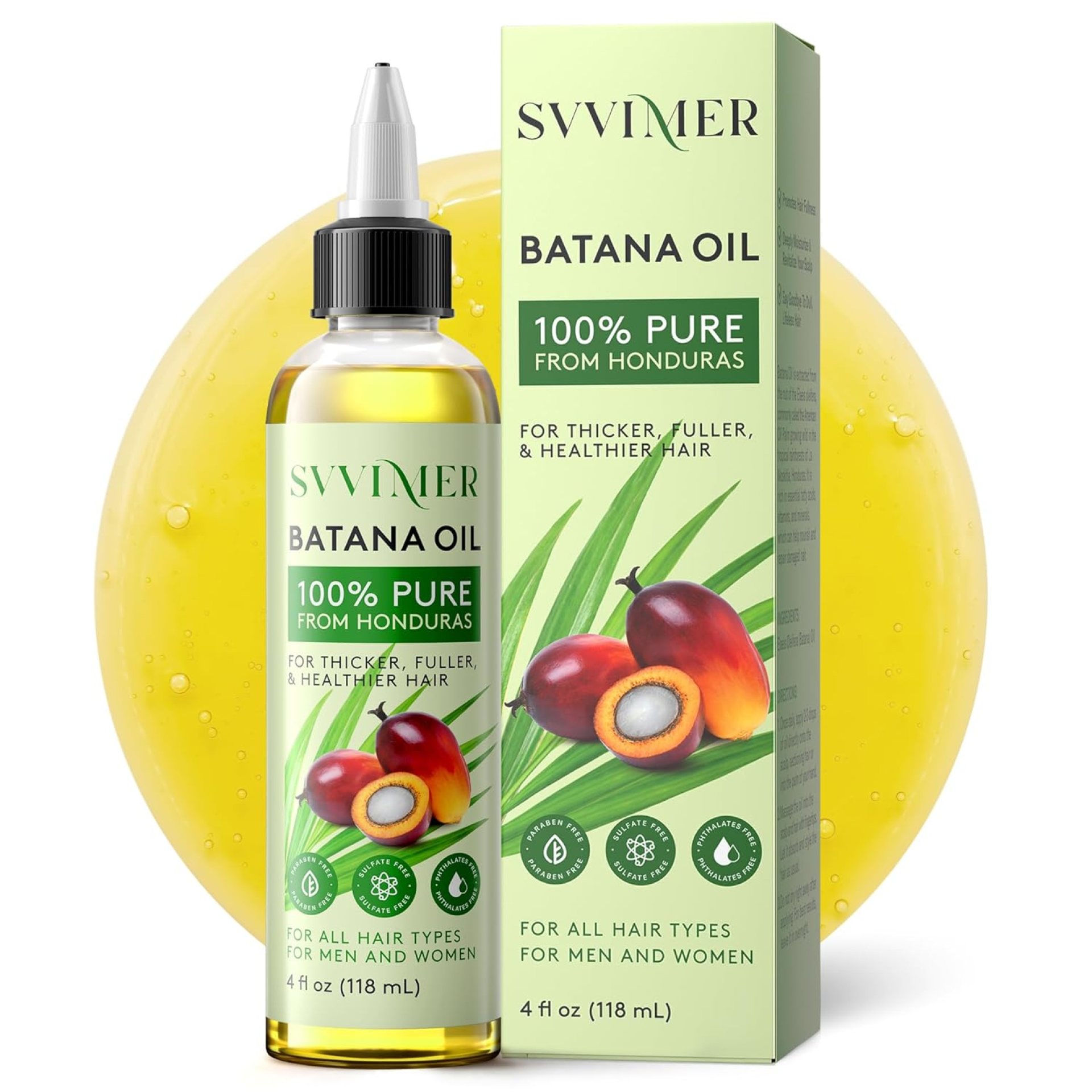 Batana Oil for Hair Growth – Dr. Sebi 100% Pure & Raw Batana Oil from Honduras – Organic & Natural – Promotes Hair Thickness for Men Women 4 Fl Oz (Pack of 1) Batana Oil for Hair Growth – Dr. Sebi 100% Pure & Raw Batana Oil from Honduras – Organic & Natural – Promotes Hair Thickness for Men Women 4 Fl Oz (Pack of 1)