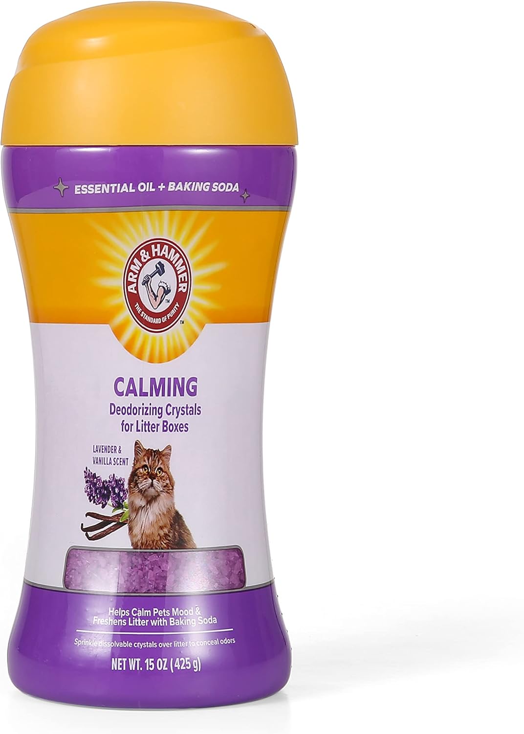 Arm & Hammer Cat Crystal Deodorizer for Kitty Litter Box – Calming Lavender & Vanilla Scented Cat Litter Smell Eliminator – Crystal Odor Control for Cats Mess Cleanup – Pet Home Supplies, 15 Oz Arm & Hammer Cat Crystal Deodorizer for Kitty Litter Box – Calming Lavender & Vanilla Scented Cat Litter Smell Eliminator – Crystal Odor Control for Cats Mess Cleanup – Pet Home Supplies, 15 Oz