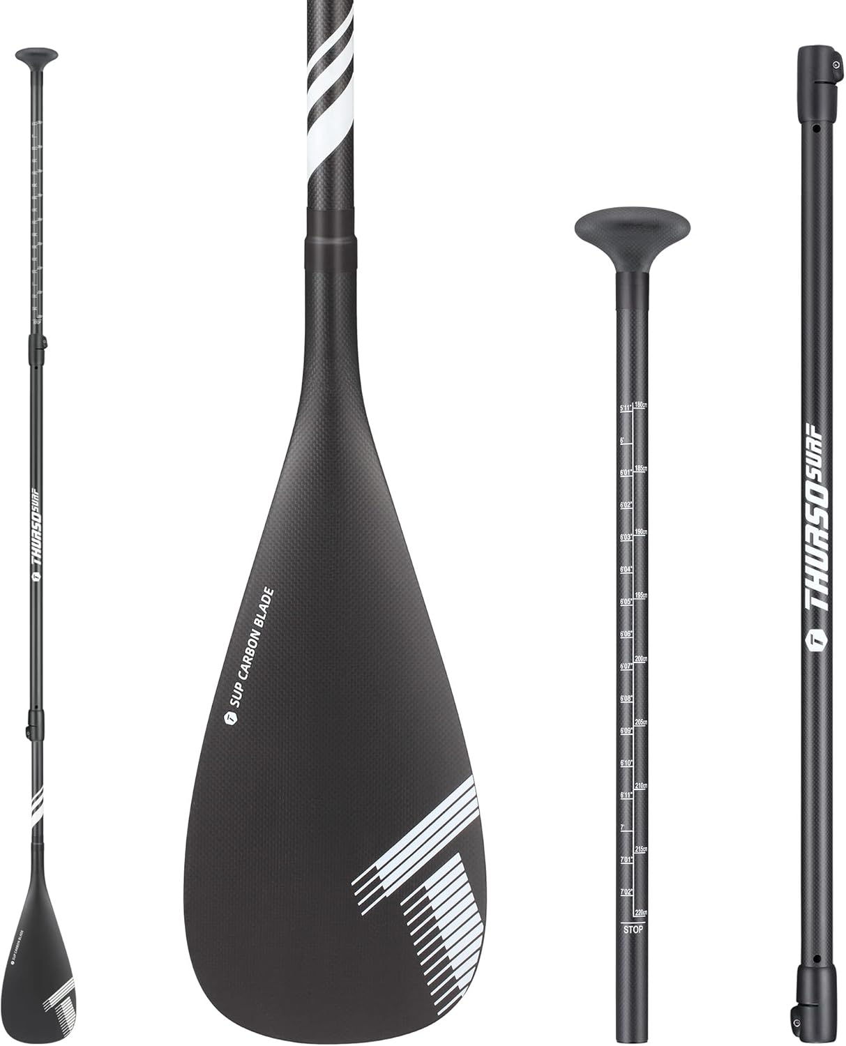 THURSO SURF Carbon Elite SUP Paddle Full Carbon Fiber Paddle Board Paddle Kayak Paddle Convertible 3 Piece Adjustable 71”-87” Extremely Lightweight Floating Pro Performance THURSO SURF Carbon Elite SUP Paddle Full Carbon Fiber Paddle Board Paddle Kayak Paddle Convertible 3 Piece Adjustable 71”-87” Extremely Lightweight Floating Pro Performance