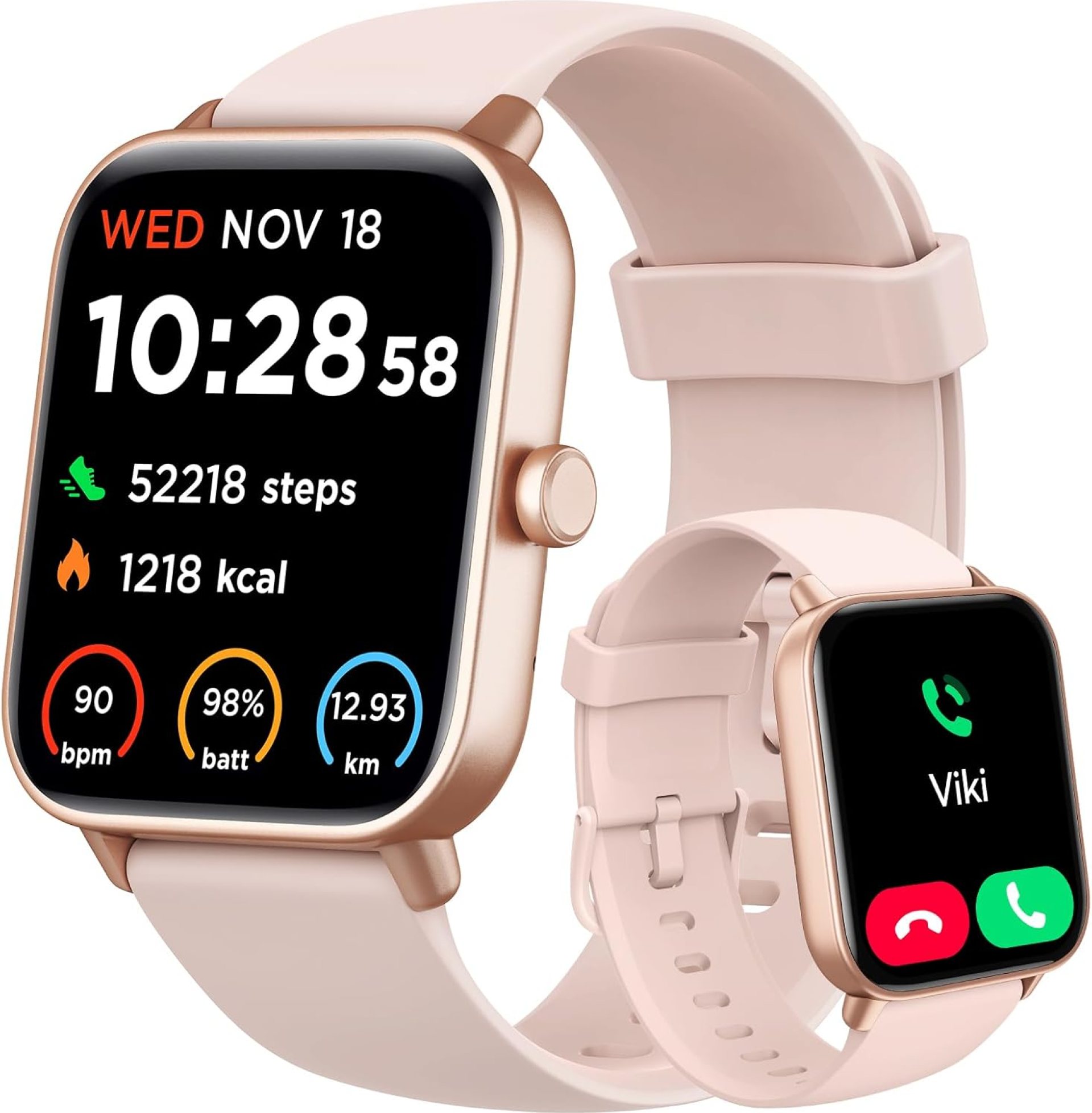 Smart Watch for Women Android & iPhone, Alexa Built-in, IP68 Waterproof Activity Fitness Tracker with Bluetooth Call (Answer/Make), 1.8″ Smartwatch with Heart Rate/SpO2/Sleep Monitor, 100+ Sports Mode Smart Watch for Women Android & iPhone, Alexa Built-in, IP68 Waterproof Activity Fitness Tracker with Bluetooth Call (Answer/Make), 1.8″ Smartwatch with Heart Rate/SpO2/Sleep Monitor, 100+ Sports Mode