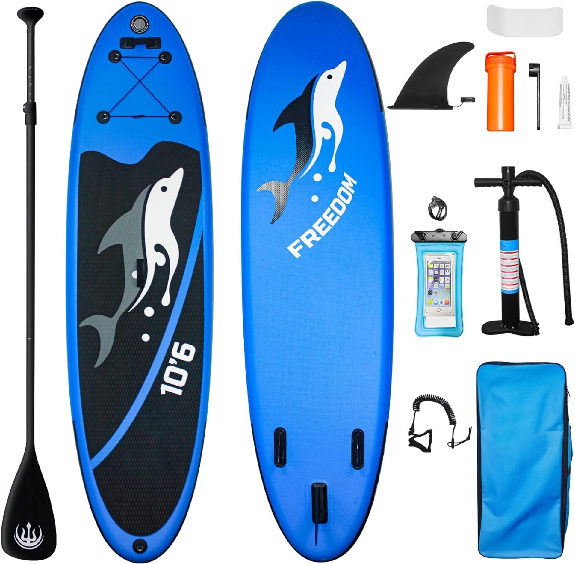 Inflatable Stand Up Paddle Board 10’6″ x 33″ x 6″ with Premium Accessories, 380 Lbs Capacity, Non-Slip Deck, Triple Fins, Portable for Adults & Youth Inflatable Stand Up Paddle Board 10’6″ x 33″ x 6″ with Premium Accessories, 380 Lbs Capacity, Non-Slip Deck, Triple Fins, Portable for Adults & Youth