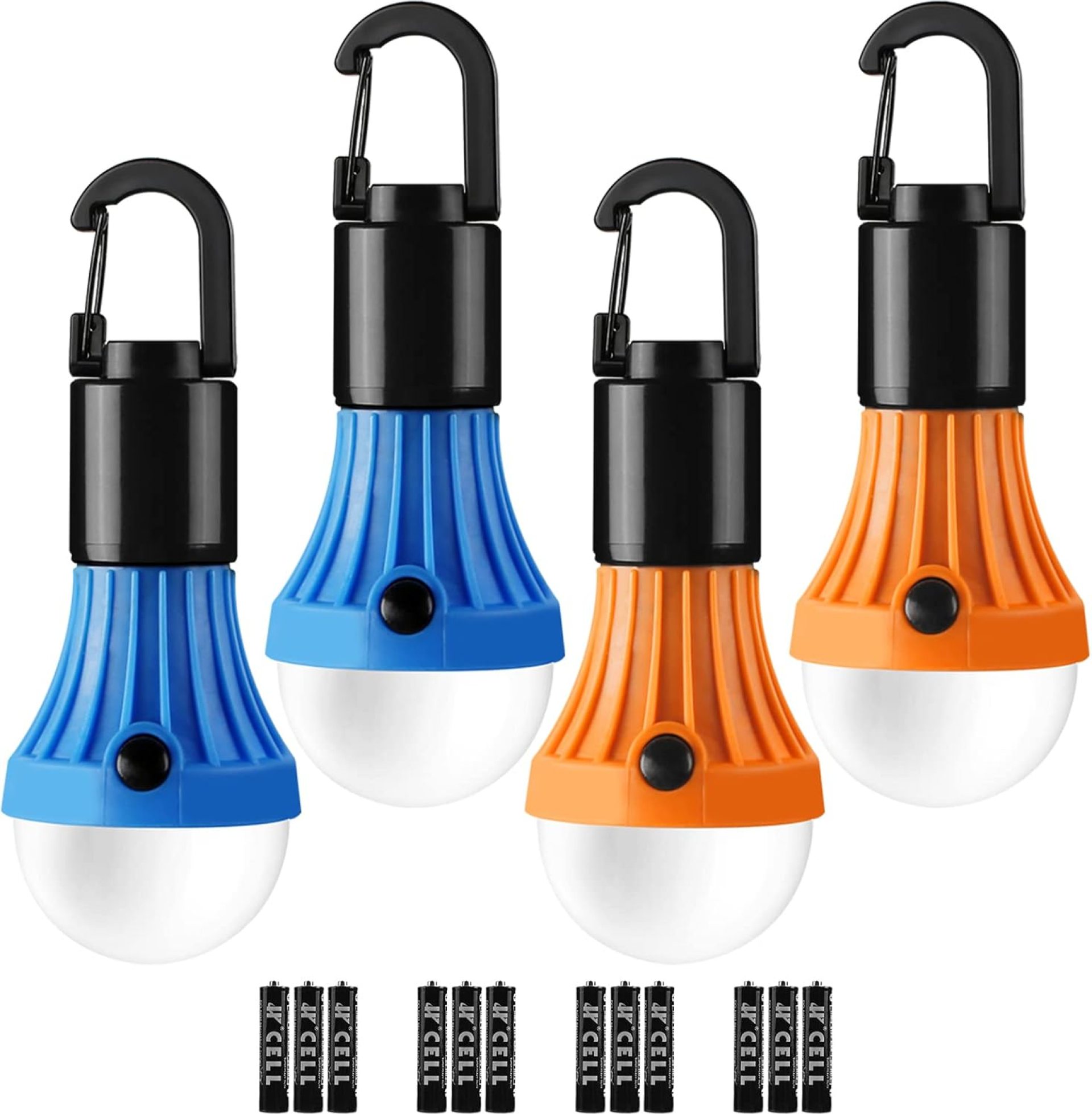 Lepro LED Camping Lantern, Camping Essentials, 3 Lighting Modes, Hanging Tent Light Bulbs with Clip Hook for Camping, Hiking, Hurricane, Storms, Outages, Collapsible, Batteries Included, 4 Packs Lepro LED Camping Lantern, Camping Essentials, 3 Lighting Modes, Hanging Tent Light Bulbs with Clip Hook for Camping, Hiking, Hurricane, Storms, Outages, Collapsible, Batteries Included, 4 Packs