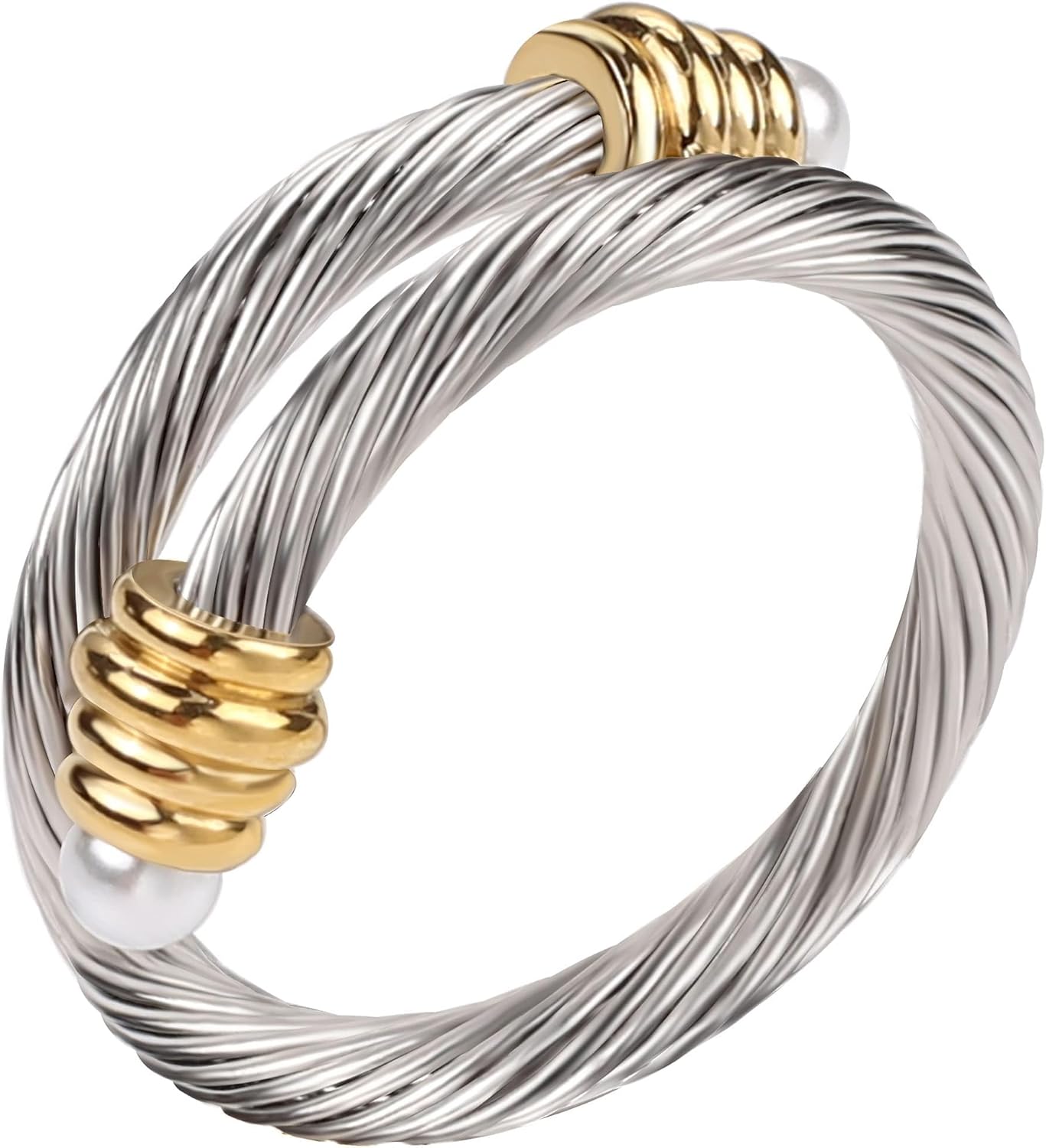 Cable Rings Vintage Twisted Open Ring for Women Adjustable Designer Fashion Brand Stainless Steel Jewelry with Gift Box Cable Rings Vintage Twisted Open Ring for Women Adjustable Designer Fashion Brand Stainless Steel Jewelry with Gift Box