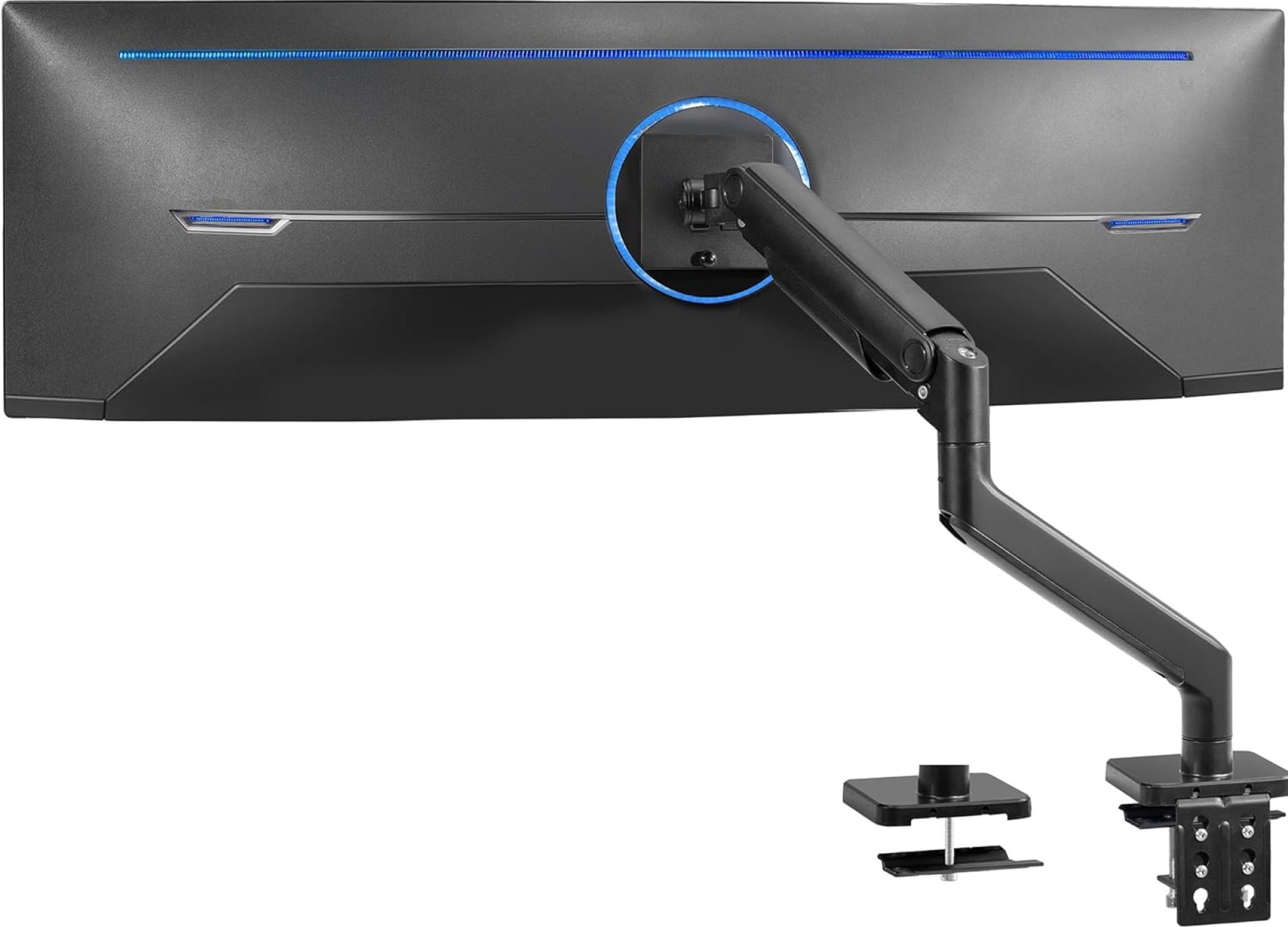 VIVO Heavy Duty Aluminum Ultrawide Monitor Tension Arm for 49 inch Screens up to 20kg, Premium Desk Mount Monitor Stand Designed for Samsung Odyssey G9 and More, Black, STAND-V101E VIVO Heavy Duty Aluminum Ultrawide Monitor Tension Arm for 49 inch Screens up to 20kg, Premium Desk Mount Monitor Stand Designed for Samsung Odyssey G9 and More, Black, STAND-V101E
