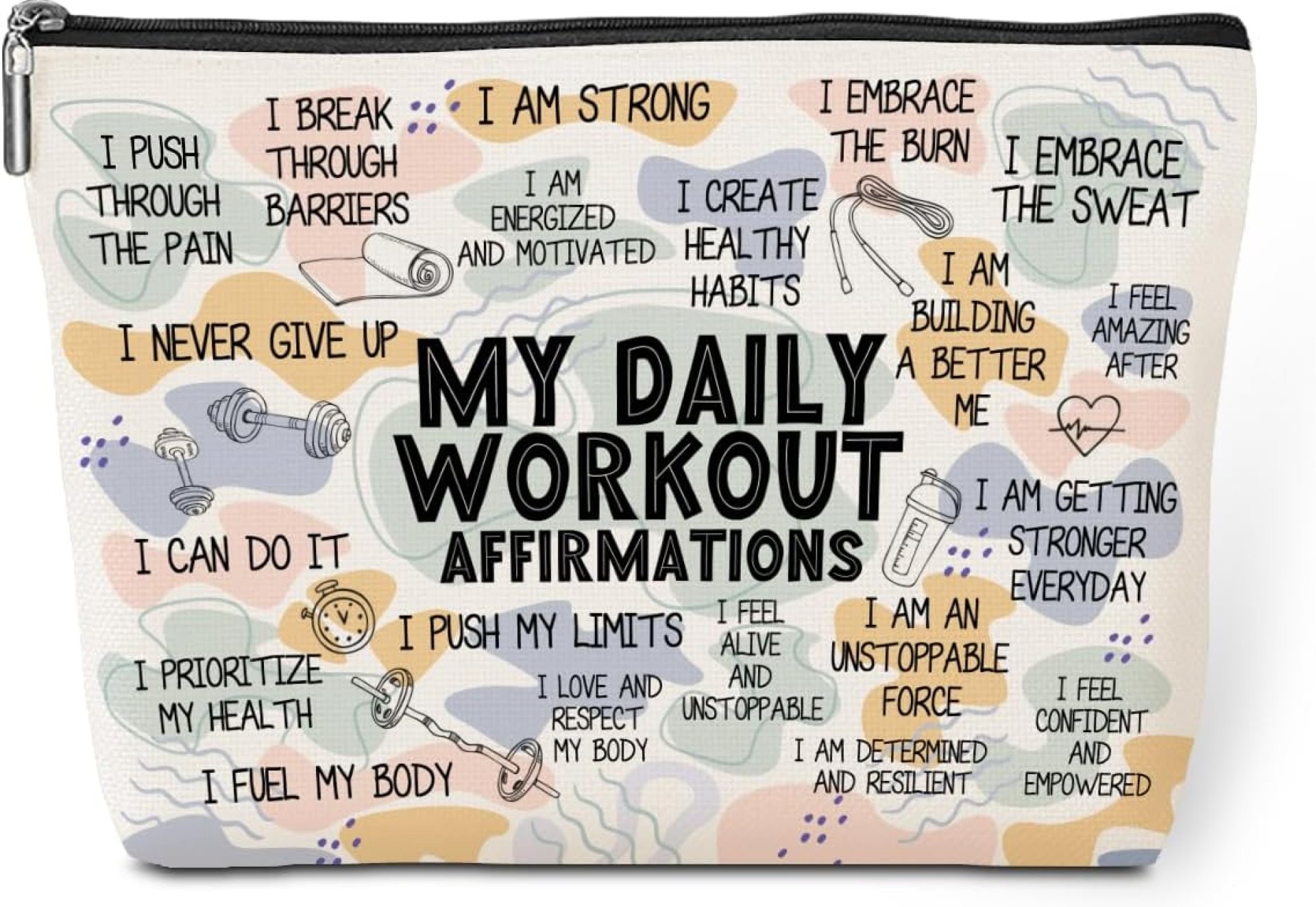 Daily Affirmations for Women Makeup Bag Workout Gifts for Women Encouragement Inspirational Mental Health Gifts for Female Friend Coworker Birthday Friendship Mothers Day Nurse Day Travel Toiletry Bag Daily Affirmations for Women Makeup Bag Workout Gifts for Women Encouragement Inspirational Mental Health Gifts for Female Friend Coworker Birthday Friendship Mothers Day Nurse Day Travel Toiletry Bag