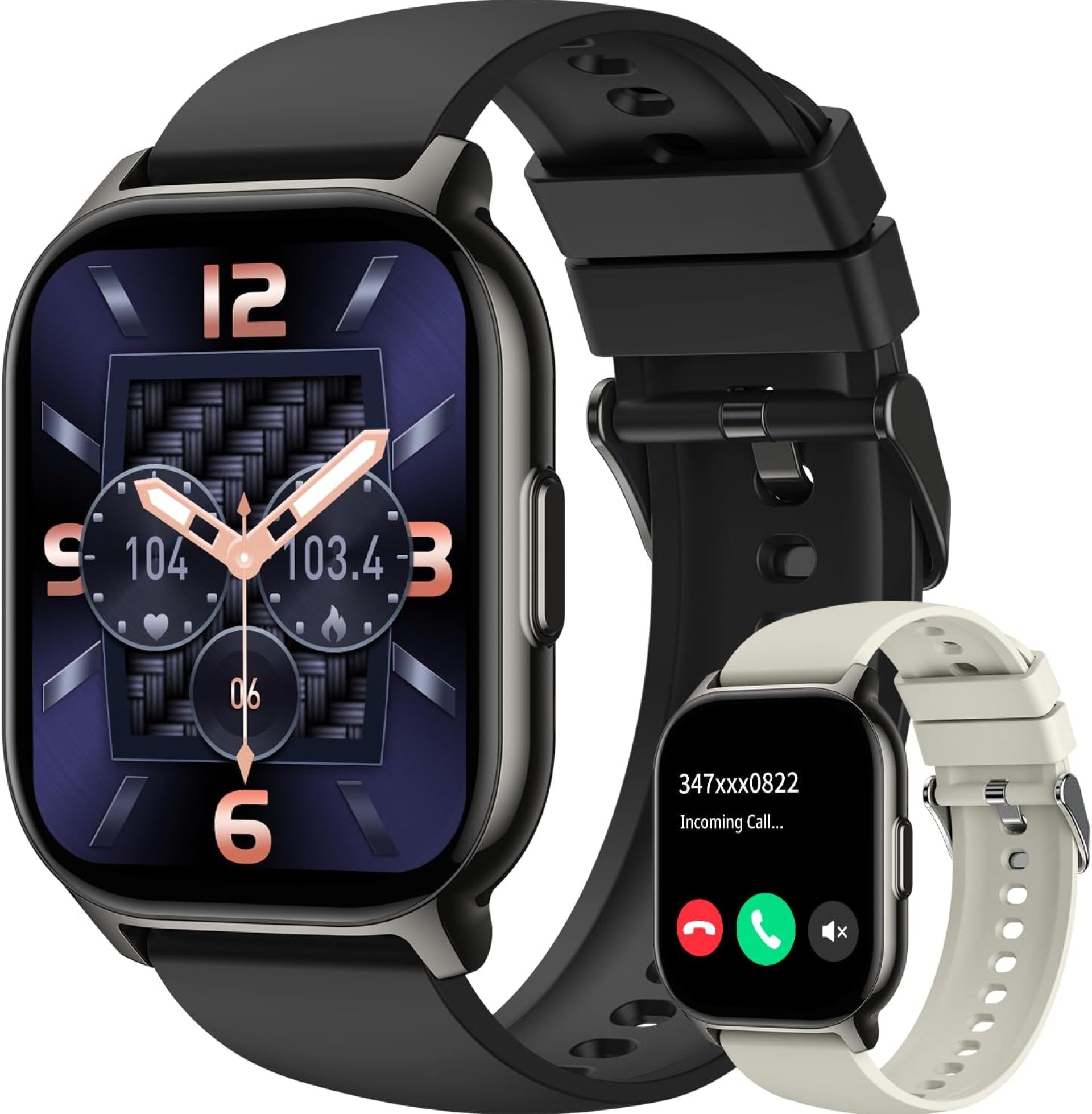 Smart Watch for Men Women Fitness: Make/Answer Call Smart Watches for Men Digital Mens Watches Running Waterproof Smartwatch Android Phones iPhone Samsung Compatible Heart Rate Monitor Step Tracker Smart Watch for Men Women Fitness: Make/Answer Call Smart Watches for Men Digital Mens Watches Running Waterproof Smartwatch Android Phones iPhone Samsung Compatible Heart Rate Monitor Step Tracker