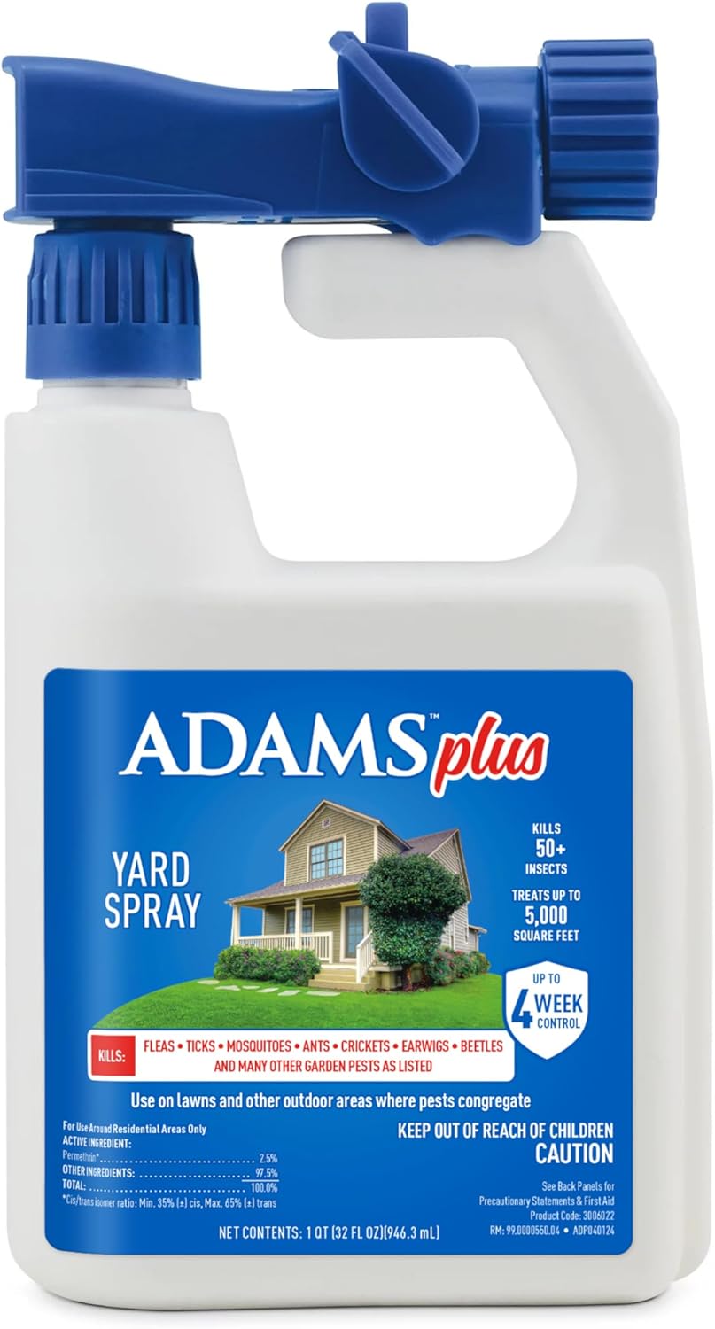 Plus Yard Spray ; Kills Mosquitoes, Fleas, Ticks, Ants, And Many Other Listed Nuisance Pests in Outdoor Areas ; Treats Up to 5,000 Square Feet ; Easy To Use Hose-End Spray ; 32 Fl Oz Plus Yard Spray ; Kills Mosquitoes, Fleas, Ticks, Ants, And Many Other Listed Nuisance Pests in Outdoor Areas ; Treats Up to 5,000 Square Feet ; Easy To Use Hose-End Spray ; 32 Fl Oz