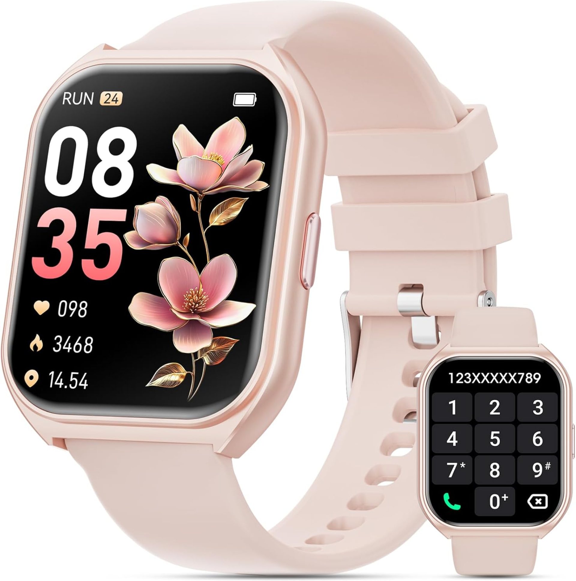 Smart Watch for Men Women, 1.85″ HD Smartwatch (Answer/Make Call),Activity Fitness Tracker with Heart Rate Sleep Monitor Pedometer,100+ Sport Modes, Fitness Watch for Android iPhone (Pink) Smart Watch for Men Women, 1.85″ HD Smartwatch (Answer/Make Call),Activity Fitness Tracker with Heart Rate Sleep Monitor Pedometer,100+ Sport Modes, Fitness Watch for Android iPhone (Pink)