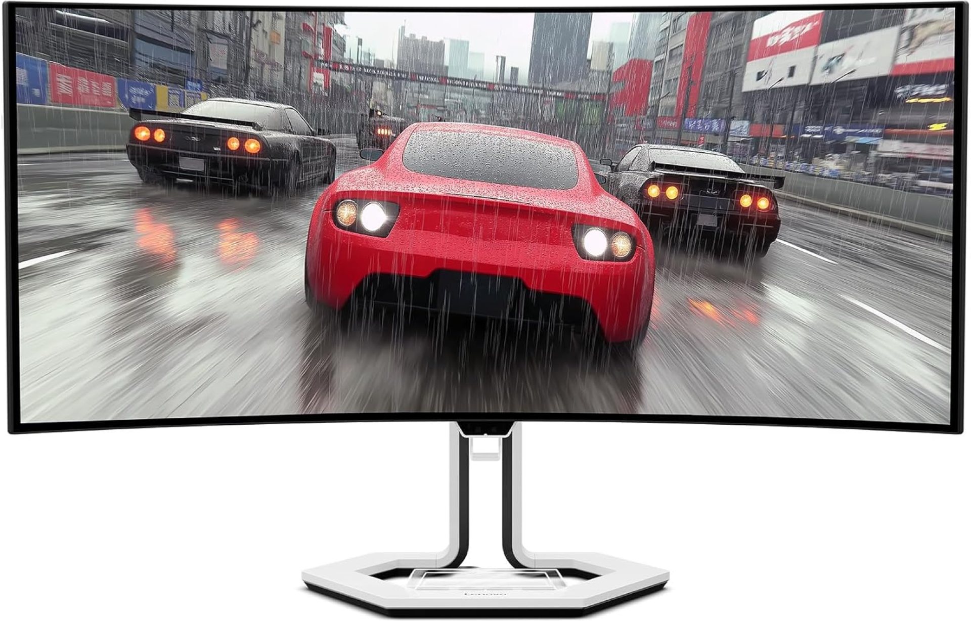 Lenovo Legion Pro 34WD-10 OLED Gaming Monitor, 34″ Curved, WQHD, 240Hz, 0.03ms Response, AMD FreeSync PremiumPro, HDR TB400, KVM, RJ45, USB-C, Lift/Tilt/Swivel Stand, HDMI 2.1, DP 1.4 & Raven Black Lenovo Legion Pro 34WD-10 OLED Gaming Monitor, 34″ Curved, WQHD, 240Hz, 0.03ms Response, AMD FreeSync PremiumPro, HDR TB400, KVM, RJ45, USB-C, Lift/Tilt/Swivel Stand, HDMI 2.1, DP 1.4 & Raven Black