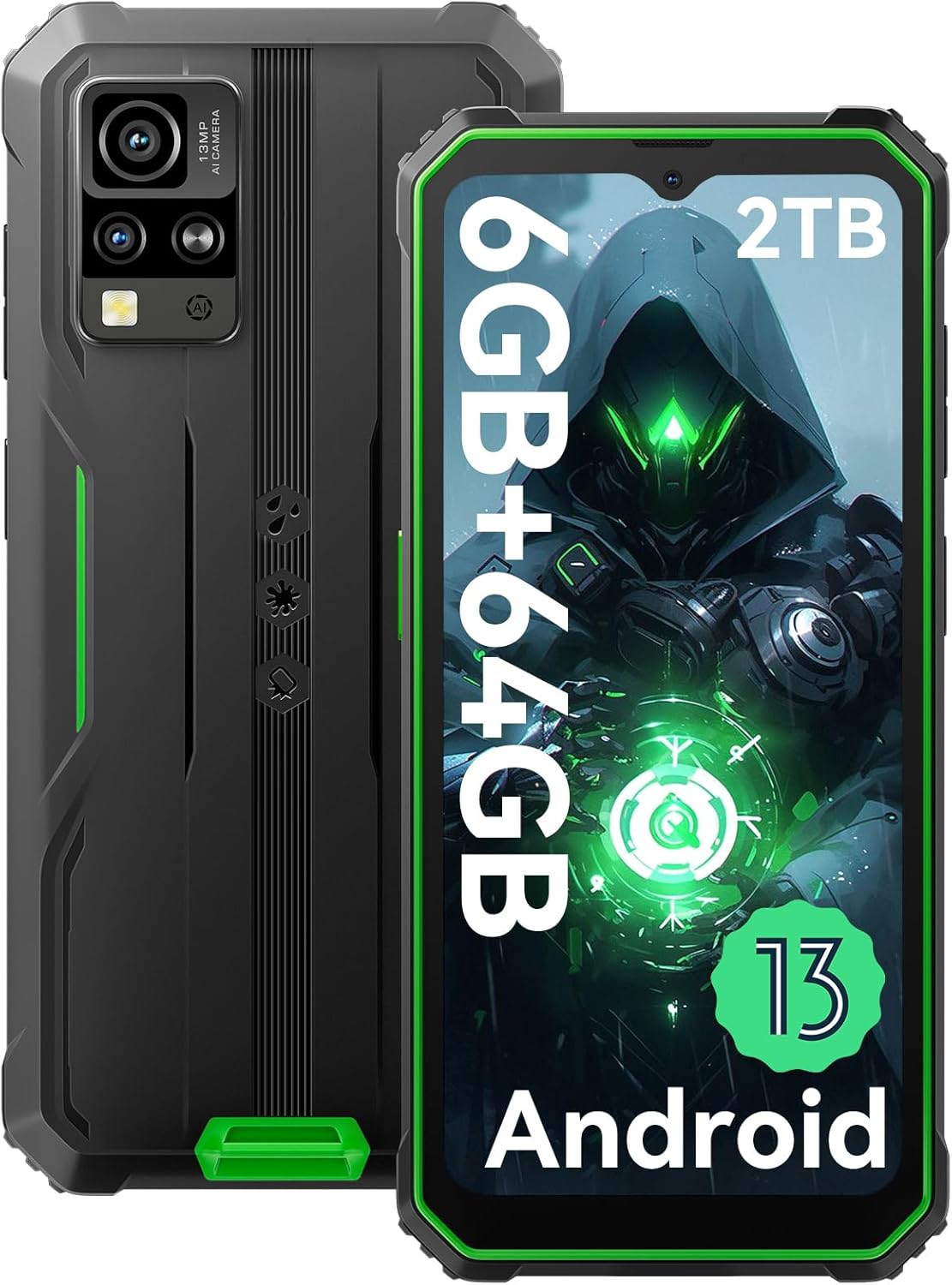 Blackview Rugged Phones Unlocked, 2024 BV4800 Rugged Smartphone, 6GB+64GB/SD 2TB, Android 13, 5180mAh, 6.56”HD+, IP69K Waterproof Smart Phone, Fingerprint Unlock, 4G, NFC, 3 Card Slots, Glove Mode Blackview Rugged Phones Unlocked, 2024 BV4800 Rugged Smartphone, 6GB+64GB/SD 2TB, Android 13, 5180mAh, 6.56”HD+, IP69K Waterproof Smart Phone, Fingerprint Unlock, 4G, NFC, 3 Card Slots, Glove Mode