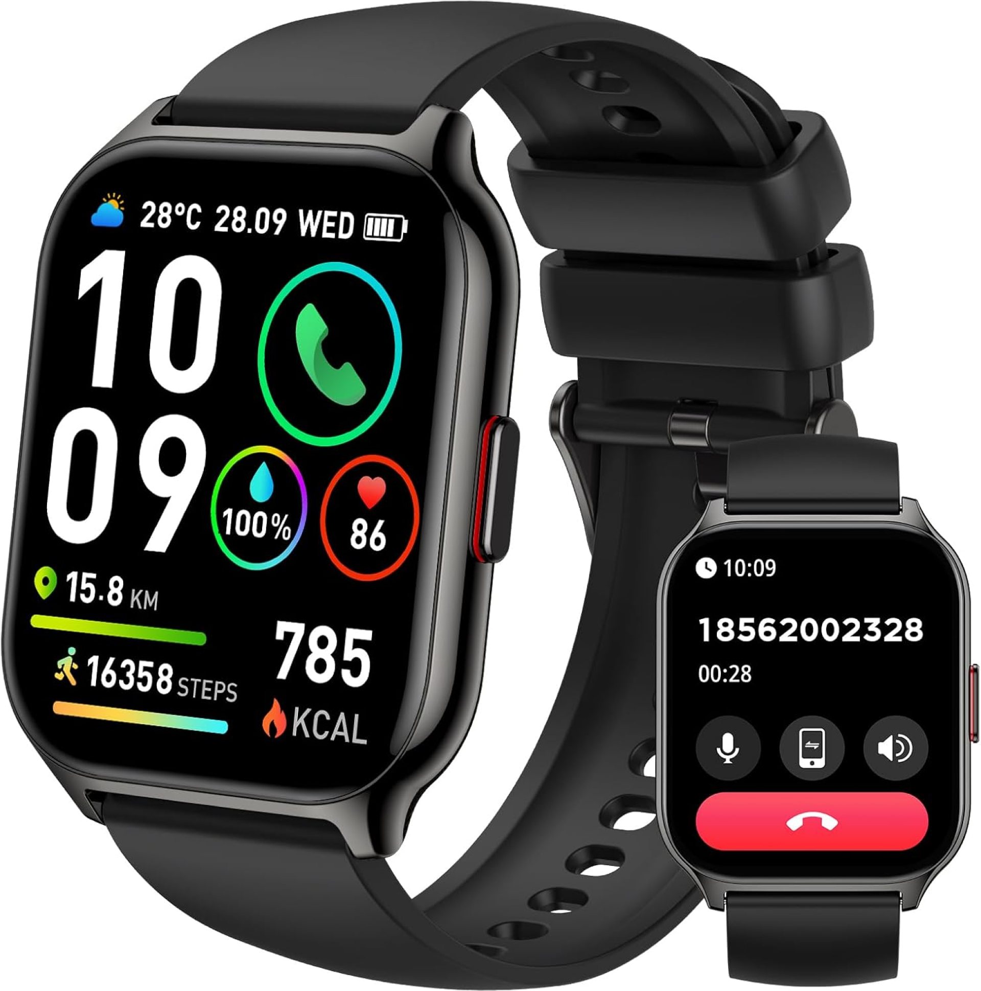 SKG Smart Watch for Men Women(Answer/Make Call) 1.95″ Smartwatch for Android iPhone, 123+ Sports Fitness Tracker with Game/Calculator/Weather IP68 Waterproof Heart Rate SpO2 Sleep Monitor, V7-2 SKG Smart Watch for Men Women(Answer/Make Call) 1.95″ Smartwatch for Android iPhone, 123+ Sports Fitness Tracker with Game/Calculator/Weather IP68 Waterproof Heart Rate SpO2 Sleep Monitor, V7-2