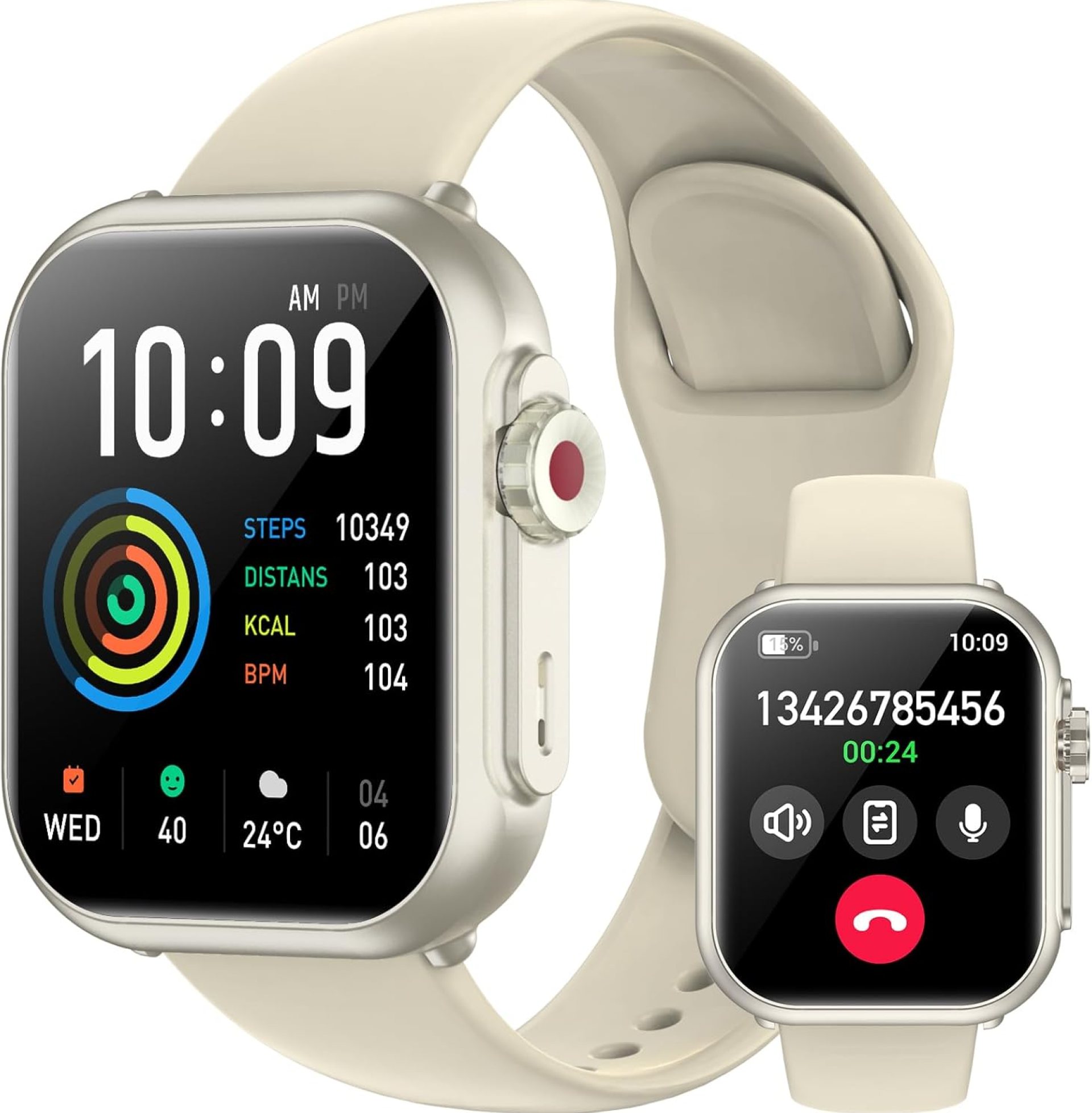 Smart Watch, 1.85″HD Smart Watch for Men Women, 1000 mAh Battery High Capacity, 110+ Sport Modes with Fitness Tracker, IP68 Waterproof, Heart Rate/Sleep Monitor, Fitness Watch for Android/iOS Smart Watch, 1.85″HD Smart Watch for Men Women, 1000 mAh Battery High Capacity, 110+ Sport Modes with Fitness Tracker, IP68 Waterproof, Heart Rate/Sleep Monitor, Fitness Watch for Android/iOS