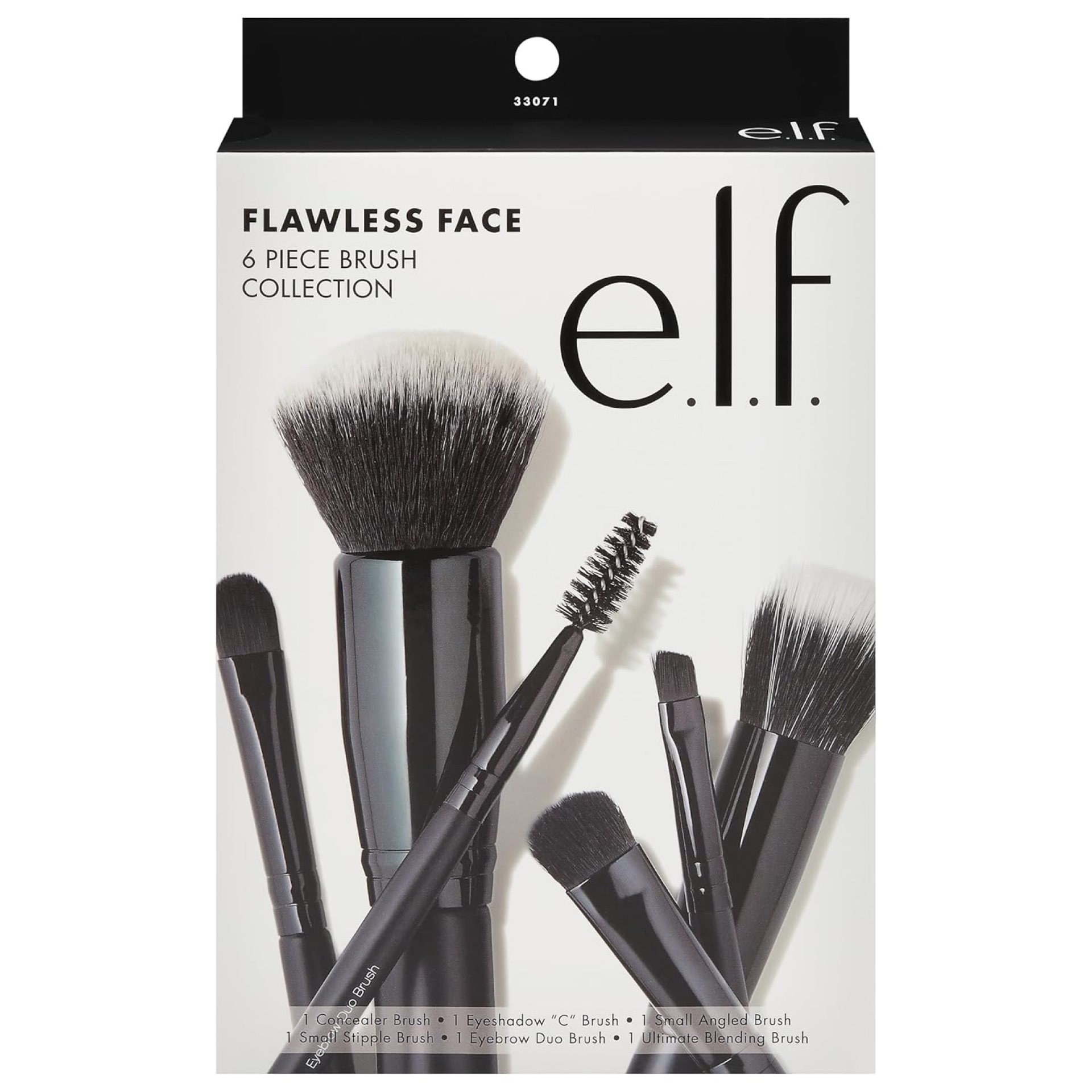 e.l.f. Flawless Face Kit, 6-Piece Brush Collection, Brushes For Face, Eyes & Brows, Vegan & Cruelty-Free e.l.f. Flawless Face Kit, 6-Piece Brush Collection, Brushes For Face, Eyes & Brows, Vegan & Cruelty-Free