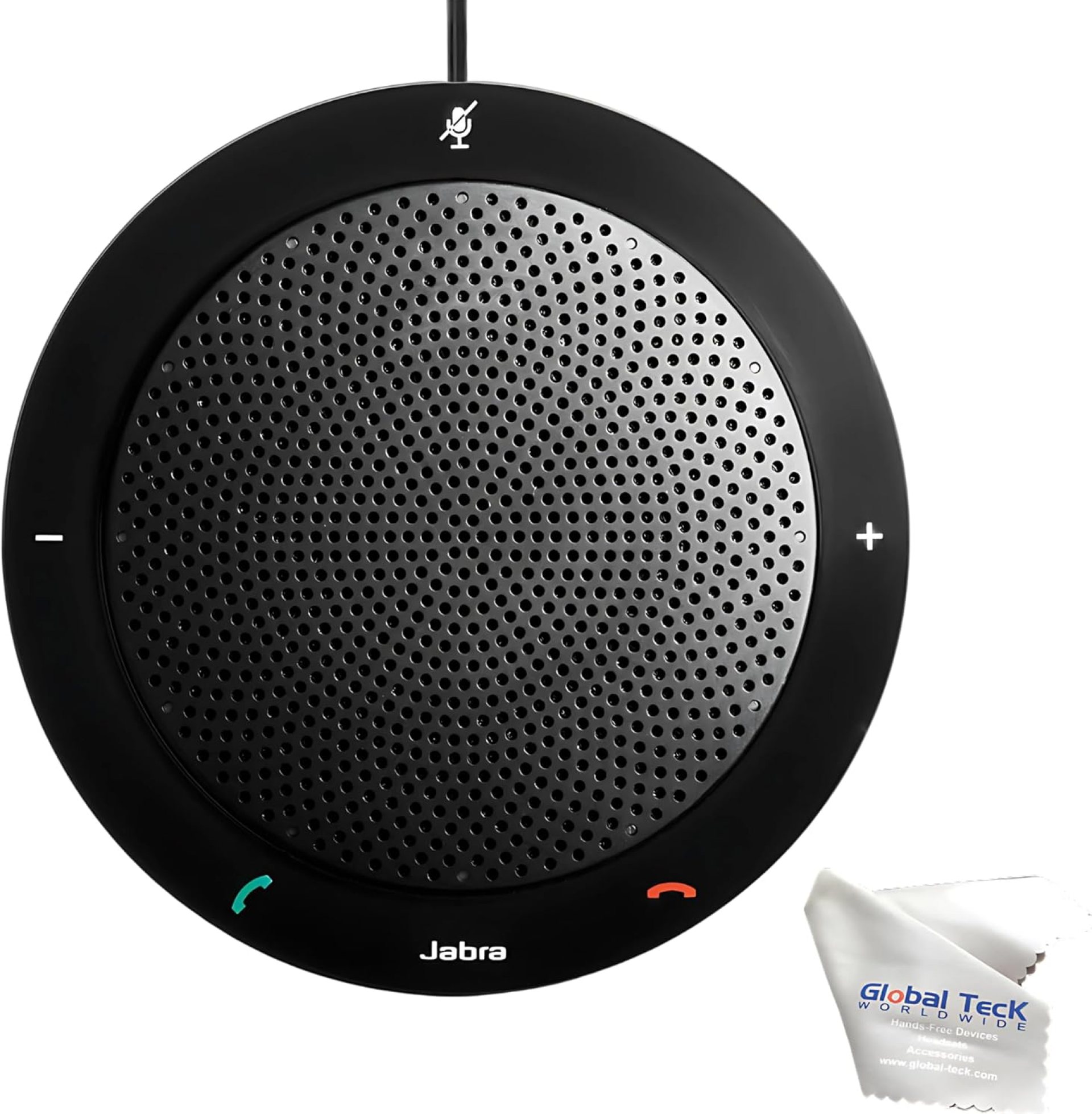 Jabra Speak 410 USB PC Speaker and Microphone – Conference Speakerphone for Laptops, Desktops, MAC, Tablet, USB, Compatible w/Teams, Zoom, Skype Version 7410-109, Global Teck Microfiber Cloth Jabra Speak 410 USB PC Speaker and Microphone – Conference Speakerphone for Laptops, Desktops, MAC, Tablet, USB, Compatible w/Teams, Zoom, Skype Version 7410-109, Global Teck Microfiber Cloth