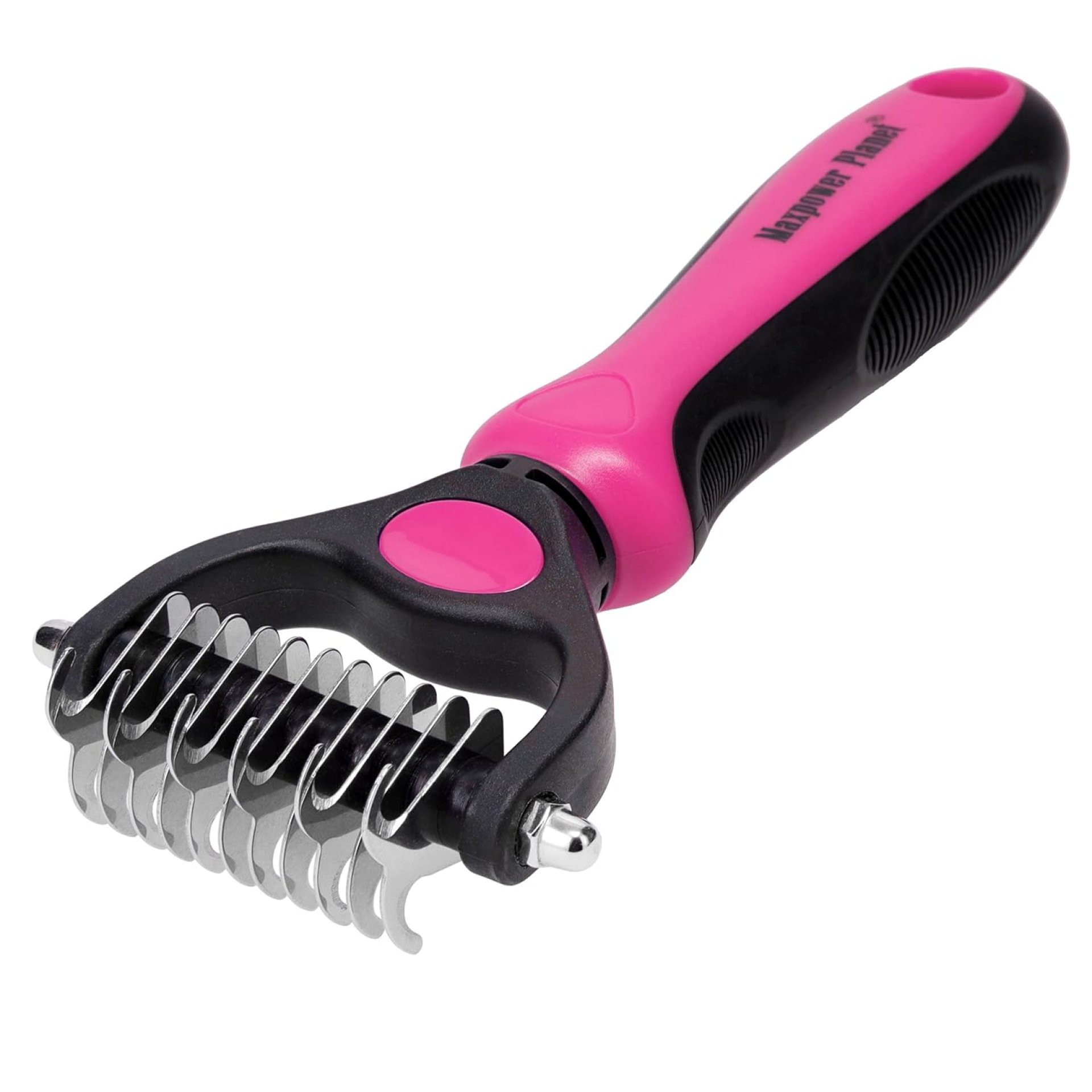 Maxpower Planet Pet Grooming Brush – Double Sided Undercoat Rake for Dogs & Cats, Extra Wide Brush to Reduce Shedding by 95% (Pink, S) Maxpower Planet Pet Grooming Brush – Double Sided Undercoat Rake for Dogs & Cats, Extra Wide Brush to Reduce Shedding by 95% (Pink, S)