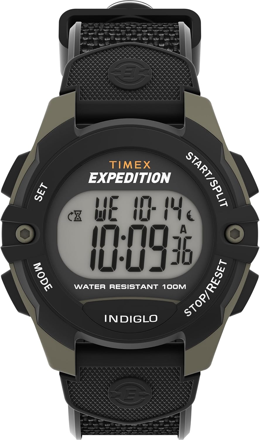 Timex Men’s Expedition 41mm Watch – Black Strap Digital Dial Green Case Timex Men’s Expedition 41mm Watch – Black Strap Digital Dial Green Case