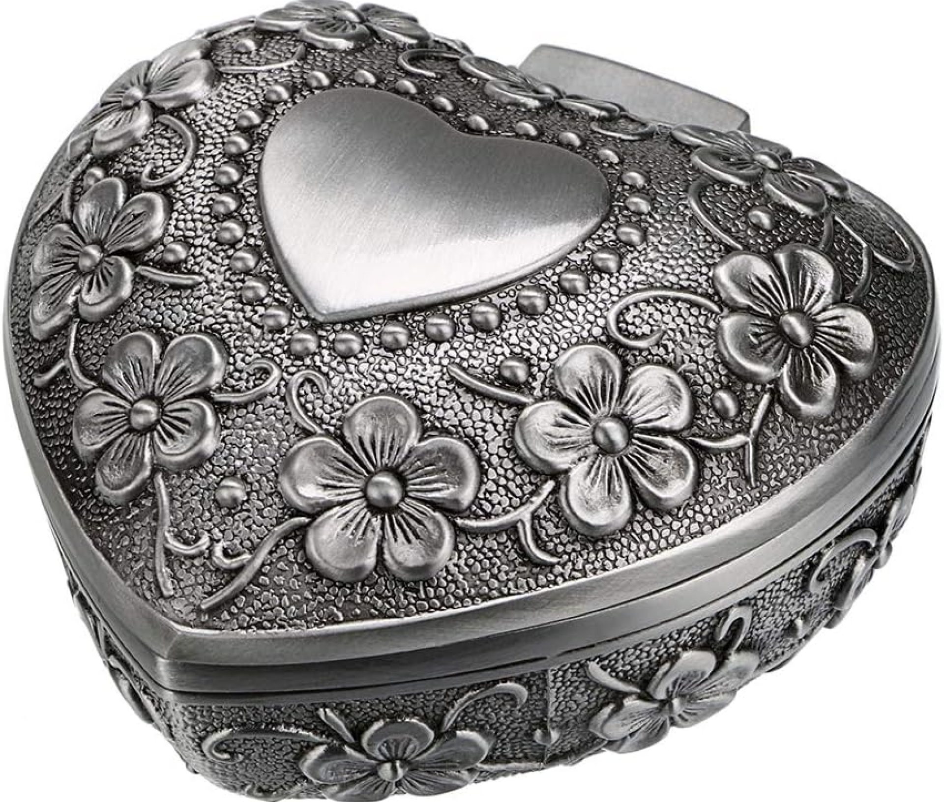 Hipiwe Vintage Heart Shape Jewelry Box – Small Antique Ring/Earrings/Necklace Storage Organizer Case, Metal Treasure Chest Trinket Keepsake Gift Box for Women And Girls Hipiwe Vintage Heart Shape Jewelry Box – Small Antique Ring/Earrings/Necklace Storage Organizer Case, Metal Treasure Chest Trinket Keepsake Gift Box for Women And Girls