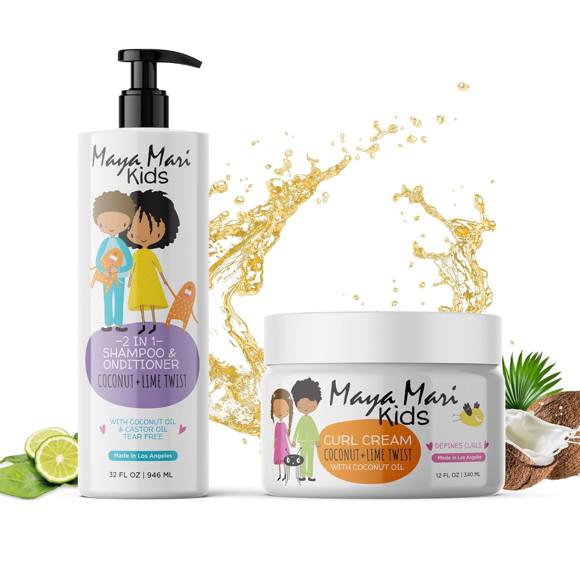 Kids 2 in 1 Shampoo and Conditioner and Curl Cream Set for Curly Hair Products, Tear Free, Sulfate Free, Cruelty Free Haircare for Boys and Girls Kids 2 in 1 Shampoo and Conditioner and Curl Cream Set for Curly Hair Products, Tear Free, Sulfate Free, Cruelty Free Haircare for Boys and Girls