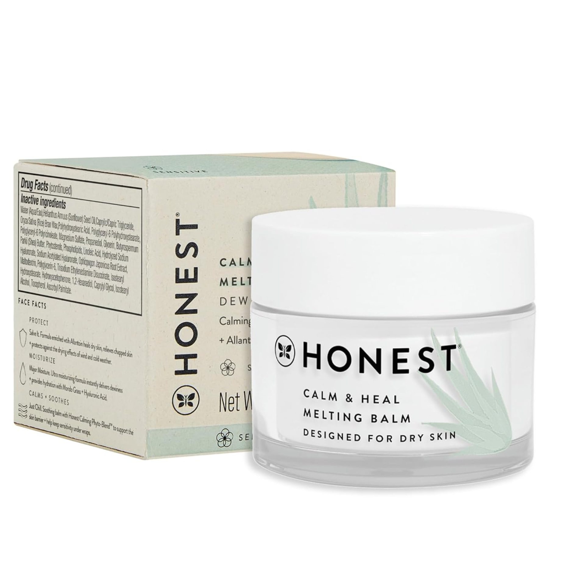 Honest Beauty Calm + Heal Melting Balm for Dry + Sensitive Skin | Allantoin + Calming Phyto-Blend | Vegan + Cruelty Free | 1.7 oz Honest Beauty Calm + Heal Melting Balm for Dry + Sensitive Skin | Allantoin + Calming Phyto-Blend | Vegan + Cruelty Free | 1.7 oz