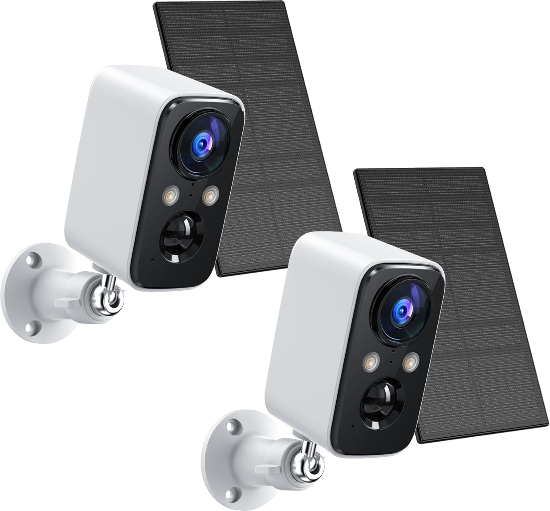 FOAOOD Security Cameras Wireless Outdoor with Solar Panel Cameras for Home Security, Home Camera with Color Night Vision, PIR Human Detection, 2-Way Talk, IP66 Waterproof (2Packs-White) FOAOOD Security Cameras Wireless Outdoor with Solar Panel Cameras for Home Security, Home Camera with Color Night Vision, PIR Human Detection, 2-Way Talk, IP66 Waterproof (2Packs-White)