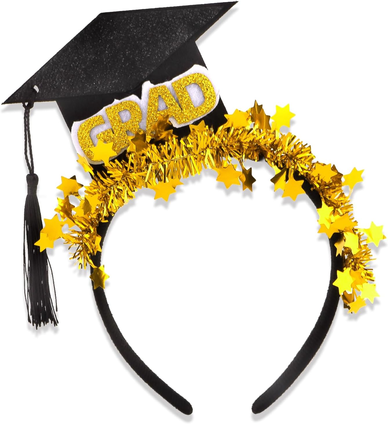 Jaciya Graduation Cap Headband with Tassel – Glitter GRAD Hair Accessories for Women Girls Grad Party Favors & Photo Props Jaciya Graduation Cap Headband with Tassel – Glitter GRAD Hair Accessories for Women Girls Grad Party Favors & Photo Props