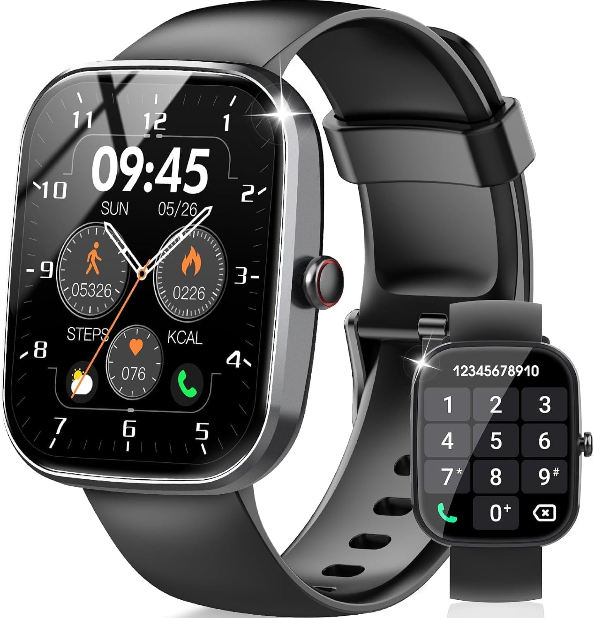Smart Watch for Men Women Answer/Make Call, 1.91″ Touch Smartwatch Heart Rate/Sleep/Steps Monitor, 110+ Sports Fitness Watch, IP68 Waterproof Activity Tracker Watch for Android iOS, Black Smart Watch for Men Women Answer/Make Call, 1.91″ Touch Smartwatch Heart Rate/Sleep/Steps Monitor, 110+ Sports Fitness Watch, IP68 Waterproof Activity Tracker Watch for Android iOS, Black