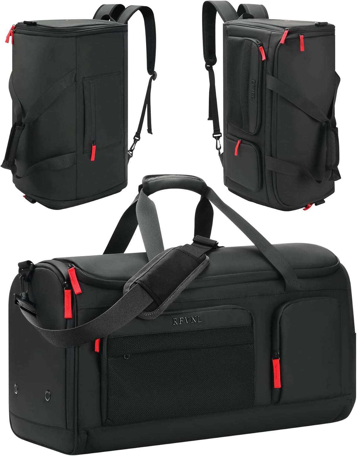 Large 3 In 1 Waterproof Garment Duffle Bags for Travel with Shoe Compartment, Mens Carry On Convertible Garment Bags for Travel Combo with Wet Compartment, Suit Bag Travel for Men and Women (black) Large 3 In 1 Waterproof Garment Duffle Bags for Travel with Shoe Compartment, Mens Carry On Convertible Garment Bags for Travel Combo with Wet Compartment, Suit Bag Travel for Men and Women (black)