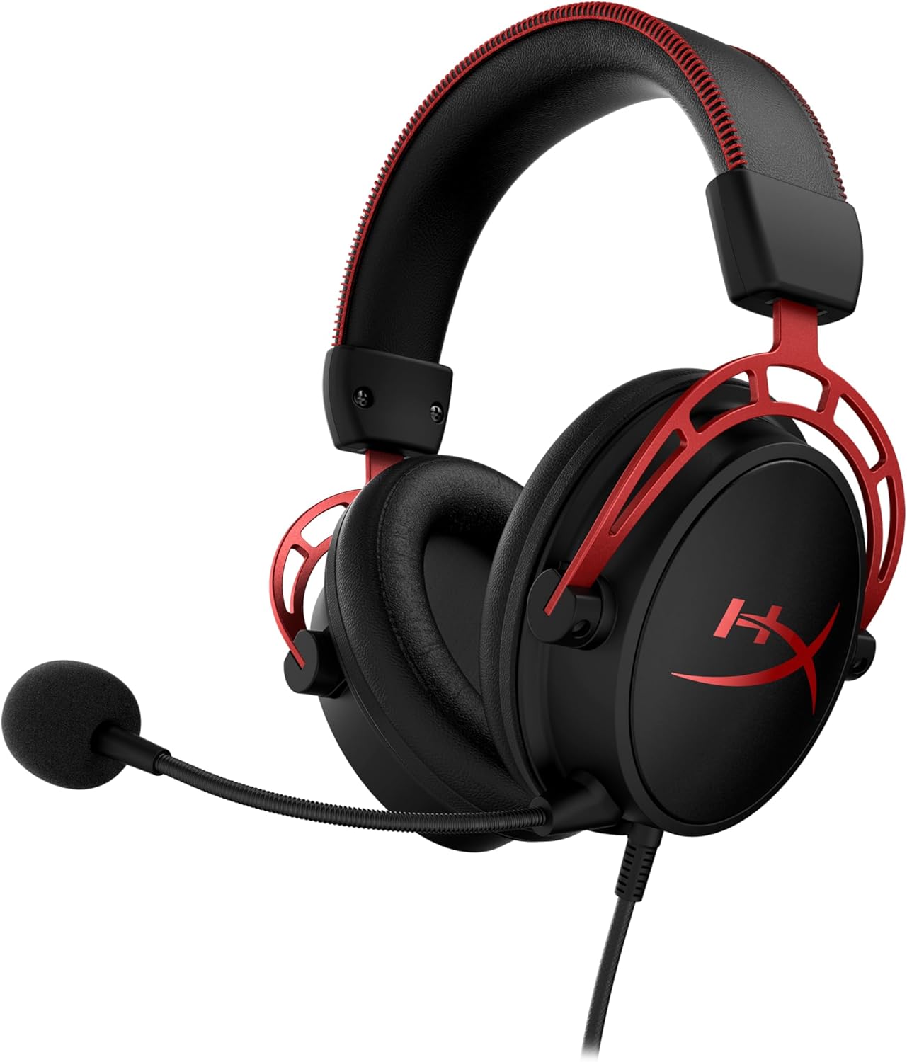 HyperX Cloud Alpha – Gaming Headset, Dual Chamber Drivers, Legendary Comfort, Aluminum Frame, Detachable Microphone, Works on PC, PS4, PS5, Xbox One/ Series X|S, Nintendo Switch and Mobile – Red HyperX Cloud Alpha – Gaming Headset, Dual Chamber Drivers, Legendary Comfort, Aluminum Frame, Detachable Microphone, Works on PC, PS4, PS5, Xbox One/ Series X|S, Nintendo Switch and Mobile – Red