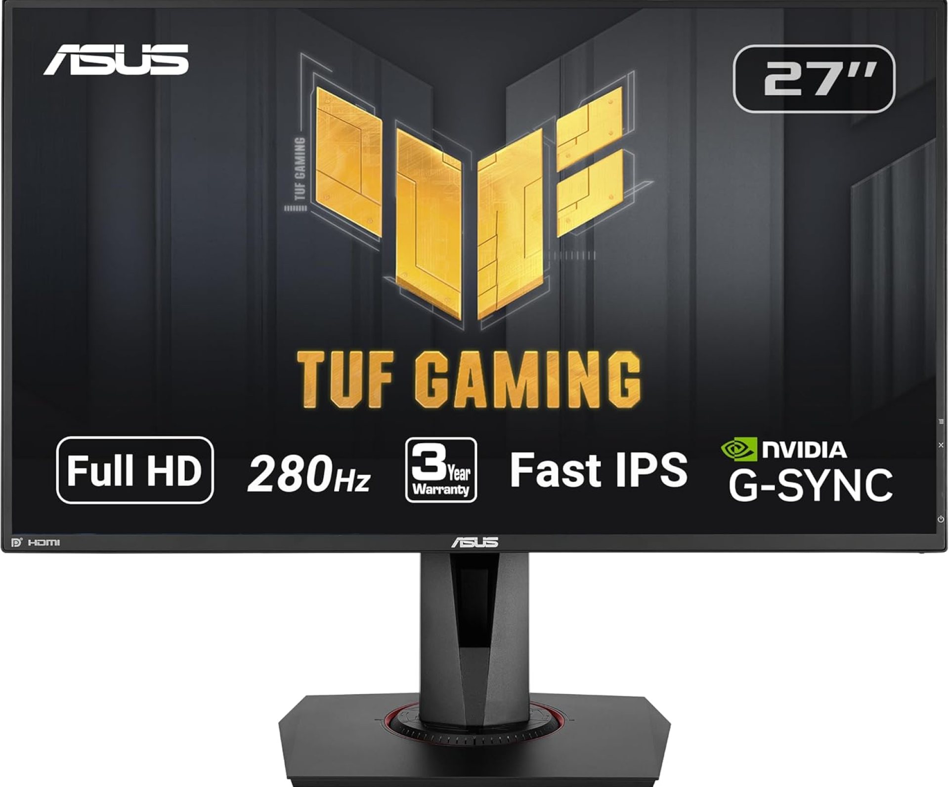 ASUS TUF Gaming VG279QM 27” HDR Monitor, 1080P Full HD (1920 x 1080), Fast IPS, 280Hz, G-SYNC Compatible, Extreme Low Motion Blur Sync (ELMB SYNC), 1ms, DisplayHDR 400,, BLACK ASUS TUF Gaming VG279QM 27” HDR Monitor, 1080P Full HD (1920 x 1080), Fast IPS, 280Hz, G-SYNC Compatible, Extreme Low Motion Blur Sync (ELMB SYNC), 1ms, DisplayHDR 400,, BLACK