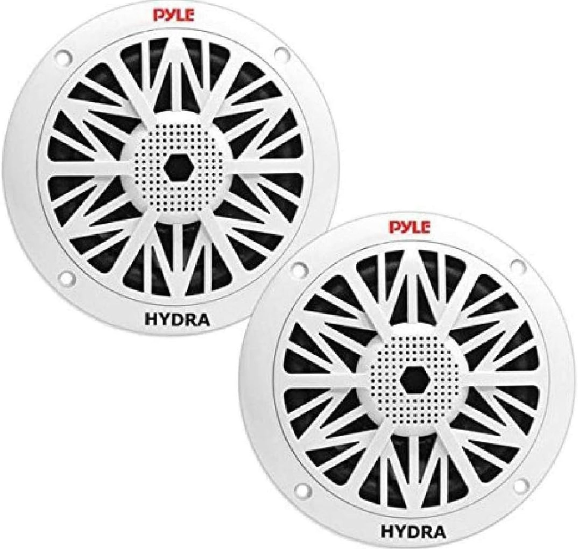 Pyle 6.5 Inch Dual Marine Speakers – 2 Way Waterproof and Weather Resistant Outdoor Audio Stereo Sound System with 200 Watt Power, Poly Carbon Cone and Butyl Rubber Surround – 1 Pair – PLMR62 (White) Pyle 6.5 Inch Dual Marine Speakers – 2 Way Waterproof and Weather Resistant Outdoor Audio Stereo Sound System with 200 Watt Power, Poly Carbon Cone and Butyl Rubber Surround – 1 Pair – PLMR62 (White)