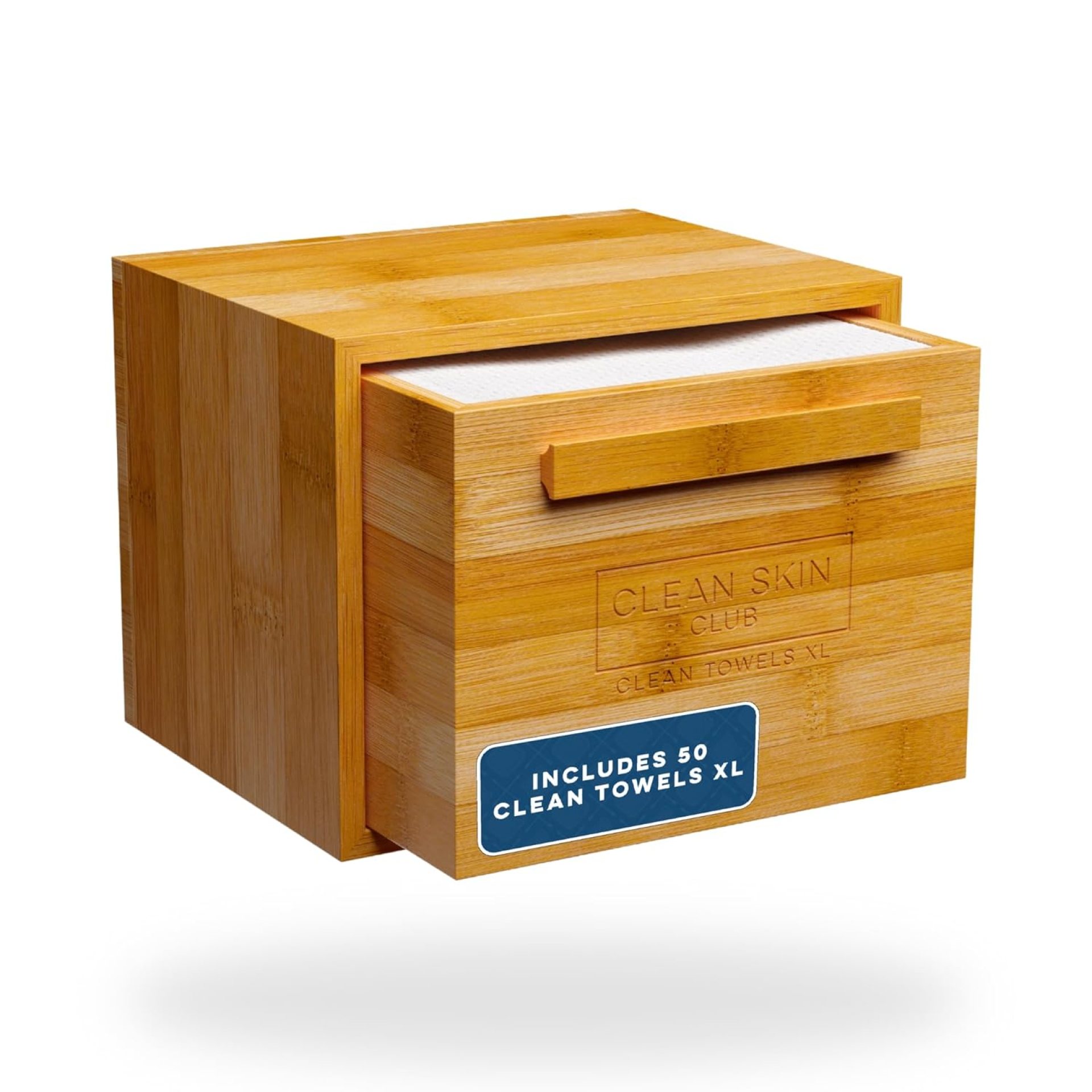 Clean Skin Club Luxe Bamboo Box with Drawer & Towels XL, Face Towel, Disposable Makeup Remover Dry Wipes, Facial Wash (Bamboo Container Drawer) Clean Skin Club Luxe Bamboo Box with Drawer & Towels XL, Face Towel, Disposable Makeup Remover Dry Wipes, Facial Wash (Bamboo Container Drawer)