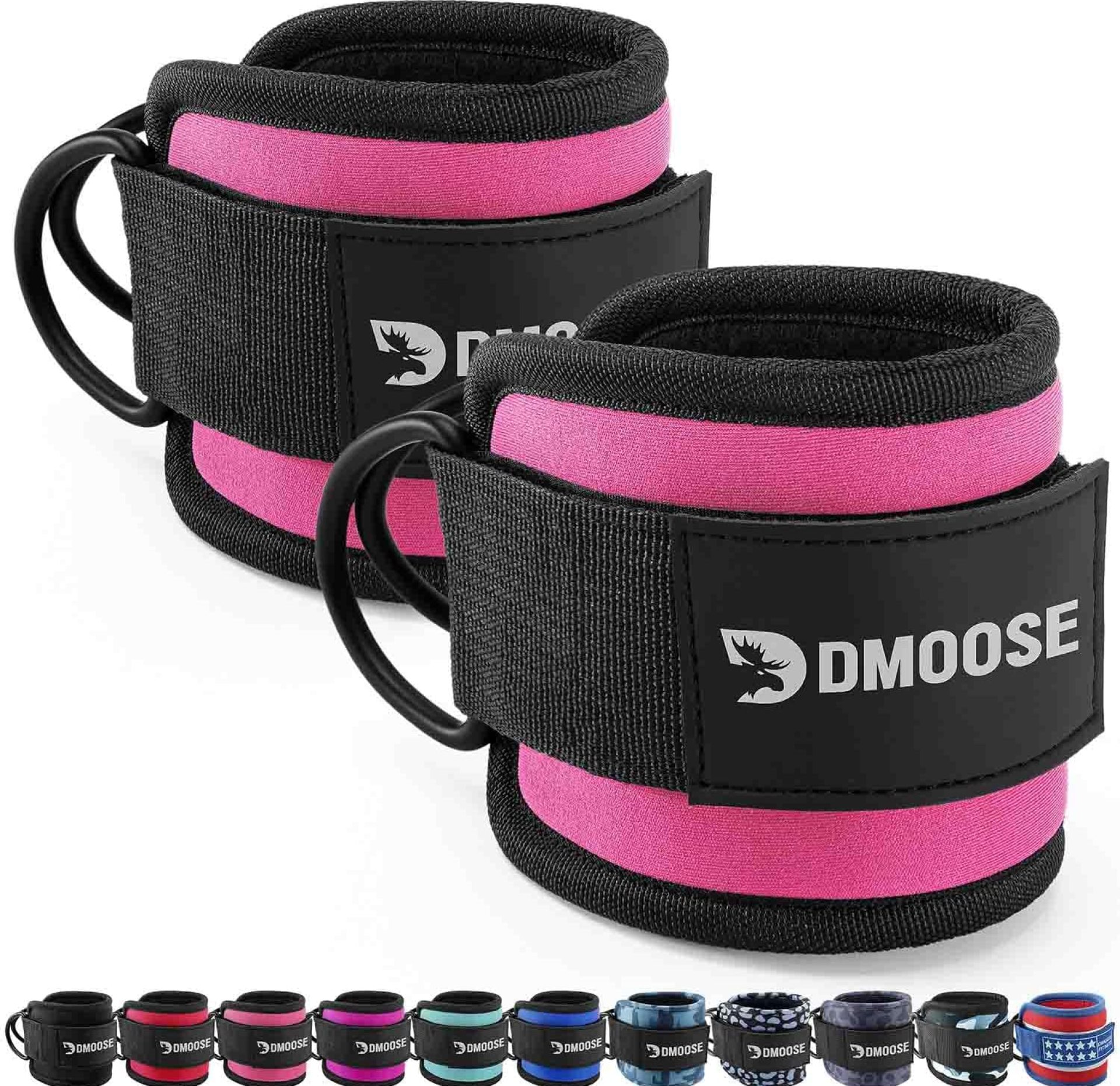 DMoose Fitness Ankle Straps for Cable Machines – One Size Fit with Premium Padding, Glute Kickback Ankle Strap for Women & Men, Cable Attachments for Gym, Booty Workouts, Leg Extension & Hip Abductors DMoose Fitness Ankle Straps for Cable Machines – One Size Fit with Premium Padding, Glute Kickback Ankle Strap for Women & Men, Cable Attachments for Gym, Booty Workouts, Leg Extension & Hip Abductors
