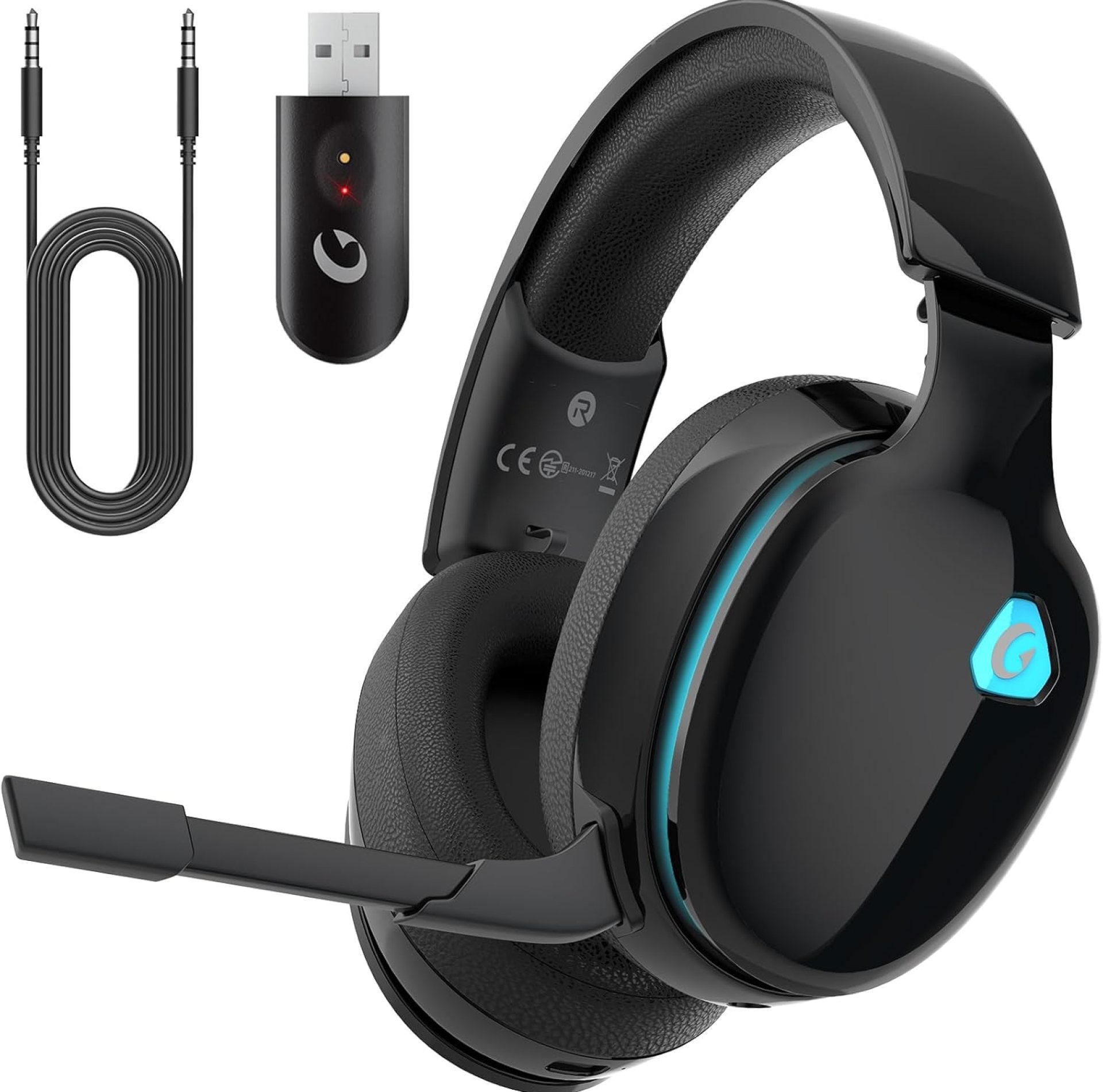 Gaming Headset Wireless 2.4GHz for PS5, PS4 Fortnite/Call of Duty/FPS Gamers, PC, Switch, Bluetooth 5.3 Gaming Headphones with ENC Microphone, Surround Sound, 40+H Battery (Black) Gaming Headset Wireless 2.4GHz for PS5, PS4 Fortnite/Call of Duty/FPS Gamers, PC, Switch, Bluetooth 5.3 Gaming Headphones with ENC Microphone, Surround Sound, 40+H Battery (Black)