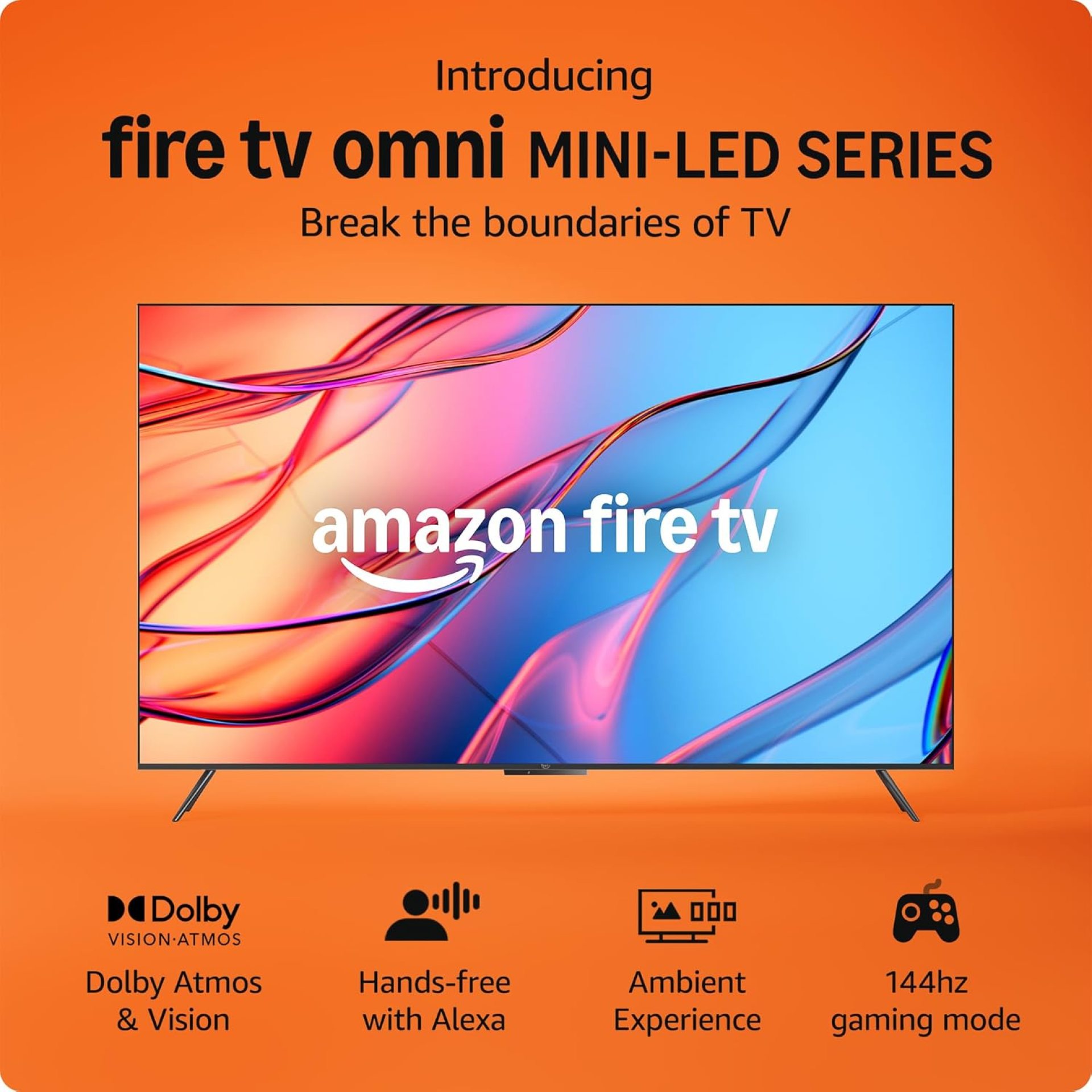 Introducing Amazon Fire TV 75″ Omni Mini-LED Series, QLED 4K UHD smart TV, Dolby Vision IQ, 144hz gaming mode, Ambient Experience, hands-free with Alexa, 2024 release Introducing Amazon Fire TV 75″ Omni Mini-LED Series, QLED 4K UHD smart TV, Dolby Vision IQ, 144hz gaming mode, Ambient Experience, hands-free with Alexa, 2024 release