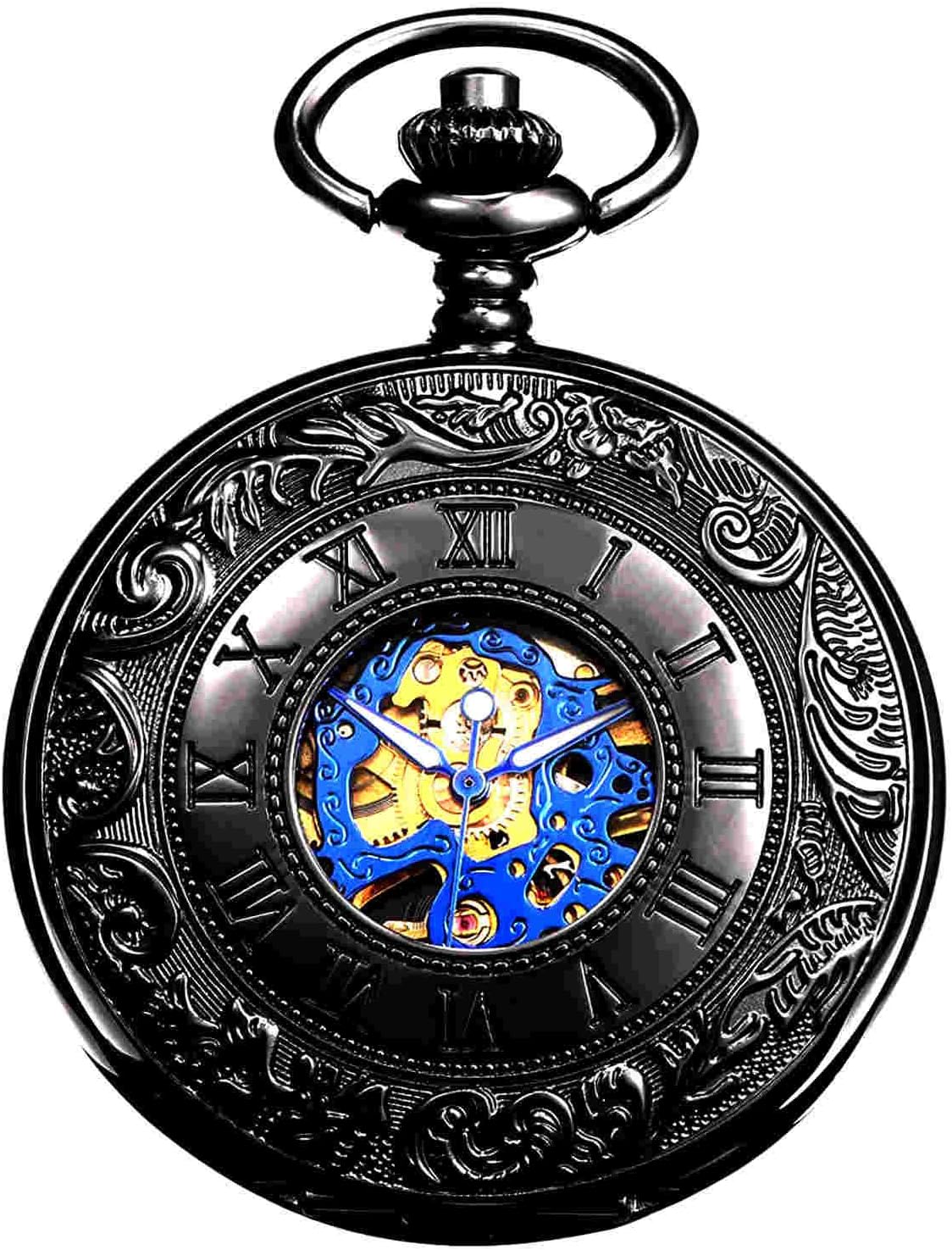 Men’s Pocket Watch with Chains Steampunk Mechanical Pocket Watches Christmas Graduation Birthday Gifts Fathers Day Men’s Pocket Watch with Chains Steampunk Mechanical Pocket Watches Christmas Graduation Birthday Gifts Fathers Day