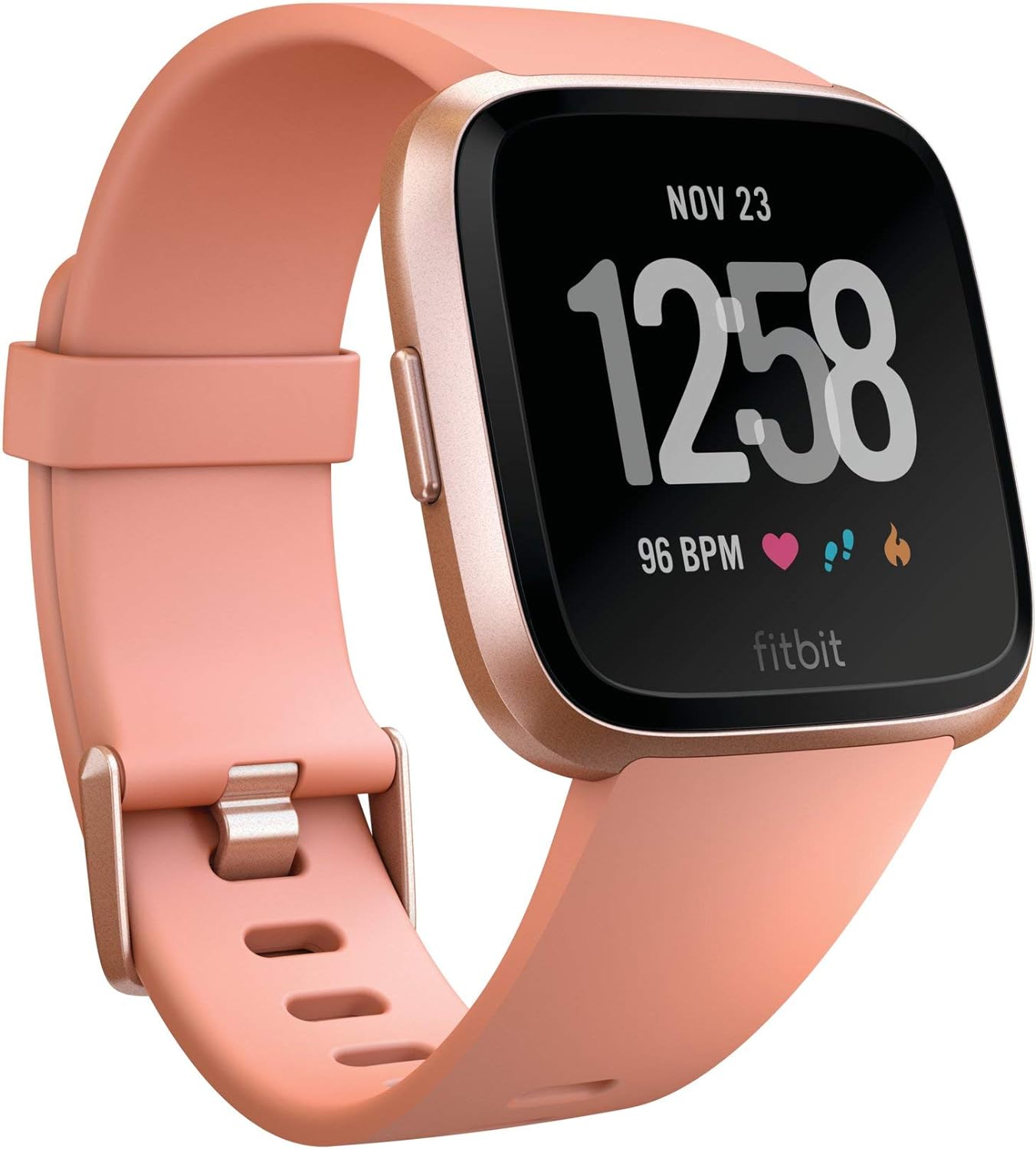 Fitbit Versa Smart Watch, Peach/Rose Gold Aluminium, One Size (S & L Bands Included) – (Renewed) Fitbit Versa Smart Watch, Peach/Rose Gold Aluminium, One Size (S & L Bands Included) – (Renewed)