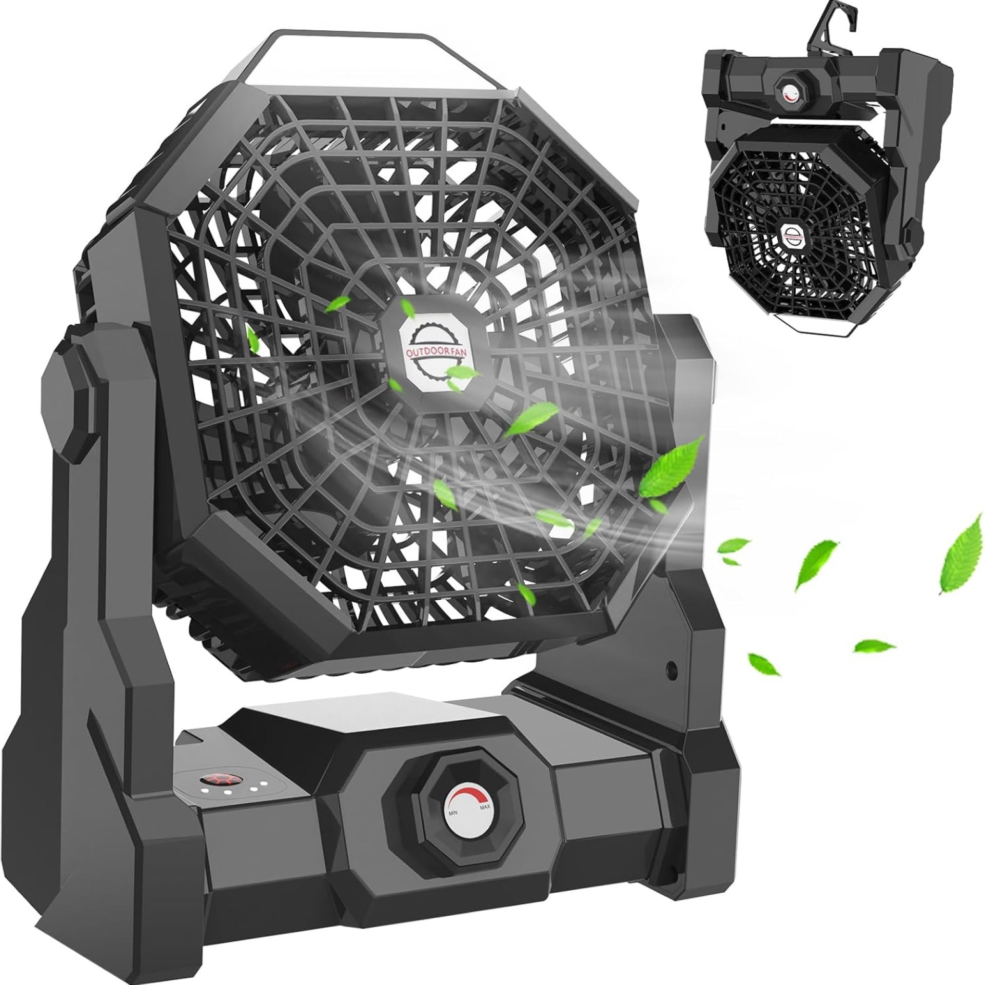 Camping Fan Rechargeable, 10400mAh Portable Battery Operated Camping Fan for Tents, Hangable USB Silent Camping Fans with LED Lantern, Suitable for Fishing, Camping, Bedroom, Workplace (Black) Camping Fan Rechargeable, 10400mAh Portable Battery Operated Camping Fan for Tents, Hangable USB Silent Camping Fans with LED Lantern, Suitable for Fishing, Camping, Bedroom, Workplace (Black)