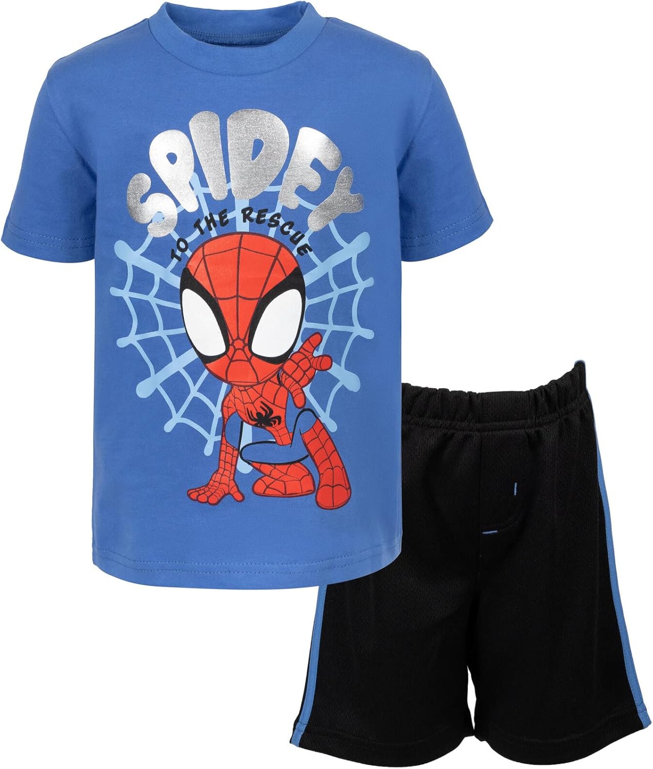 Marvel T-Shirt and Mesh Shorts Outfit Set Toddler to Big Kid Sizes (2T – 10-12) Marvel T-Shirt and Mesh Shorts Outfit Set Toddler to Big Kid Sizes (2T – 10-12)